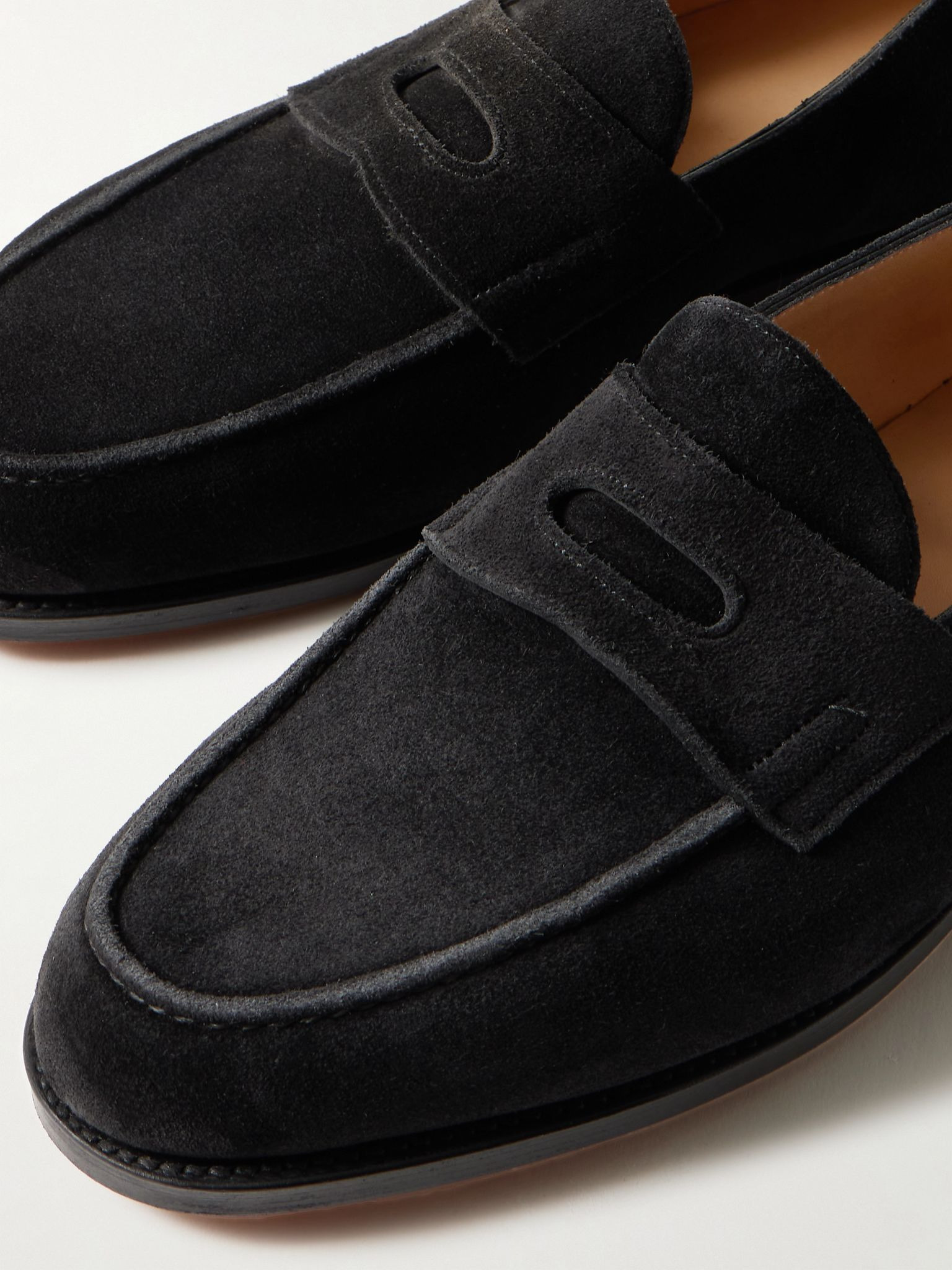 Lopez Suede Penny Loafers Black - 5