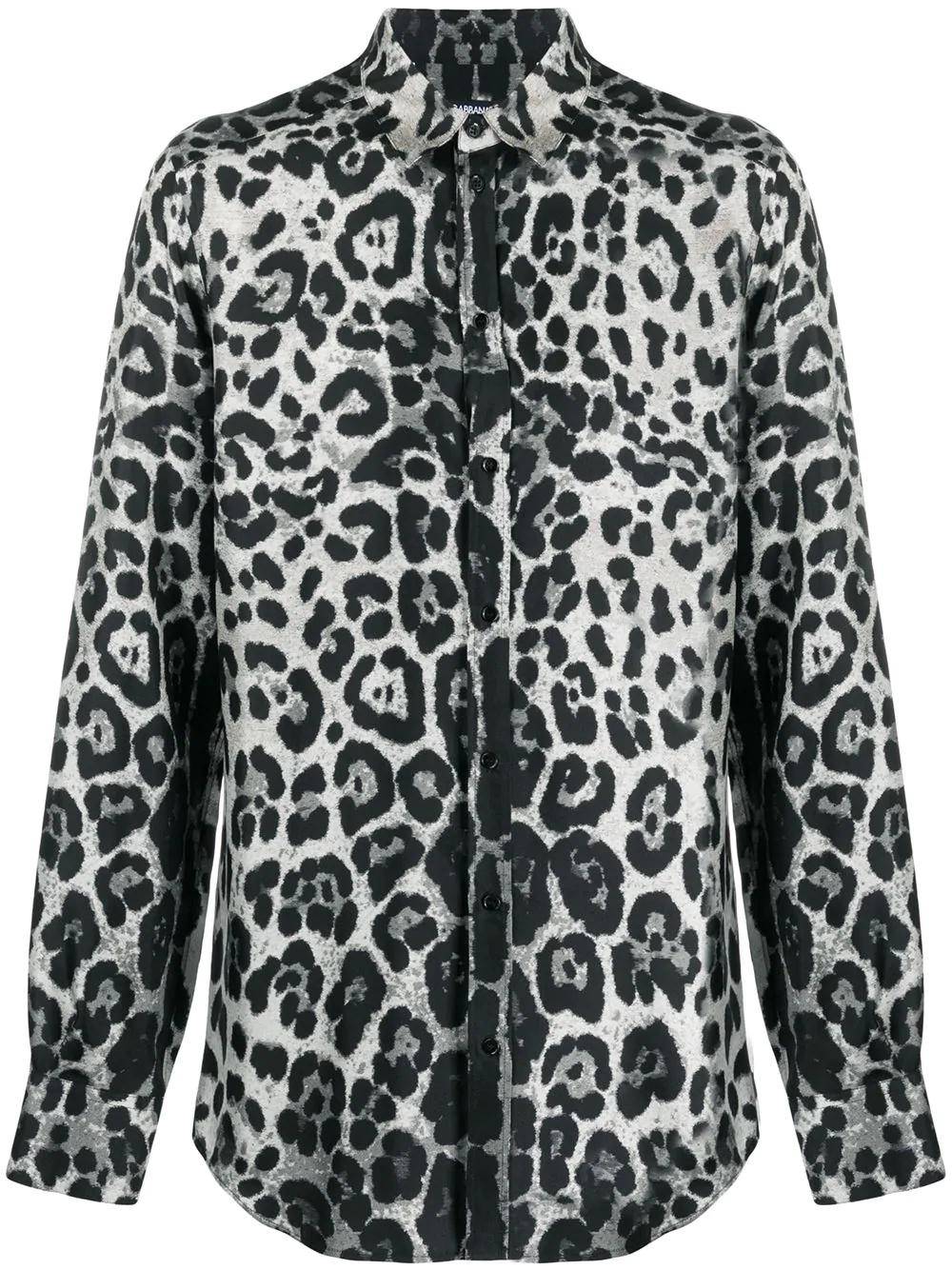 leopard-print silk shirt - 1