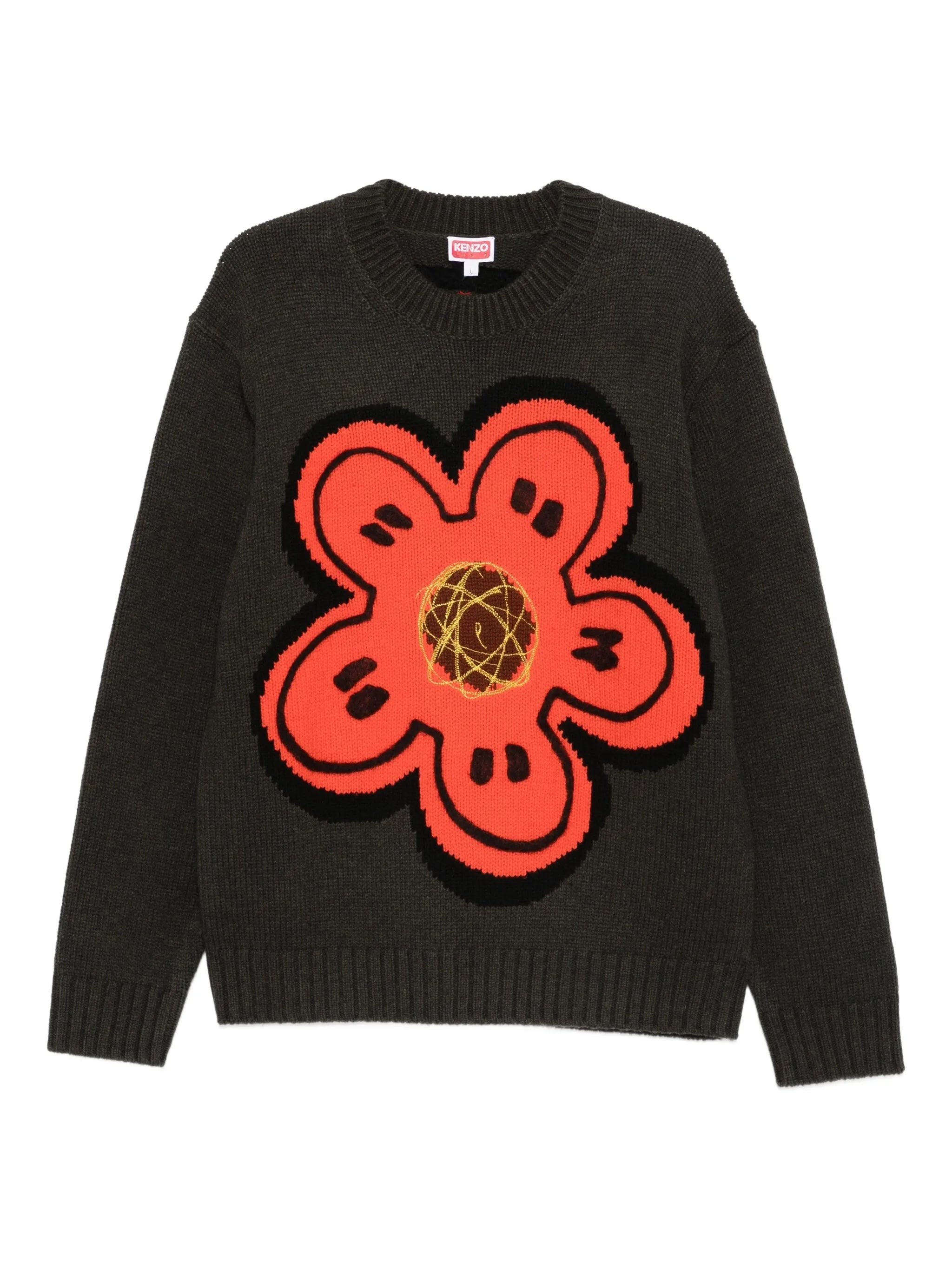 Kenzo Flower-embellishment Crew-neck Sweater - 1