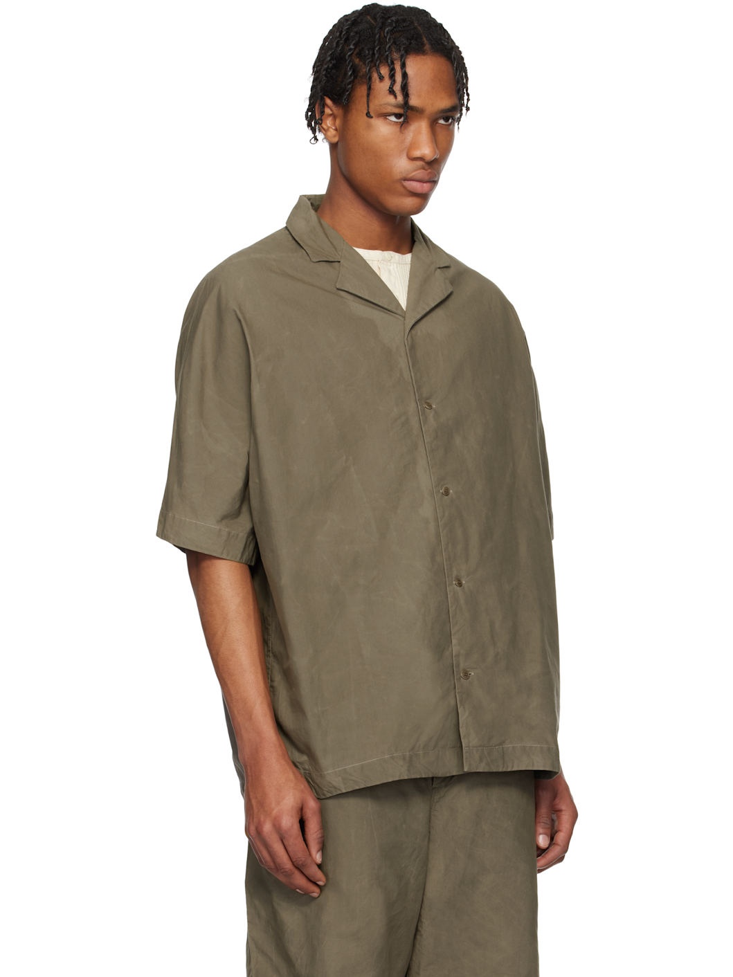 Taupe Waga Bowling Shirt - 2