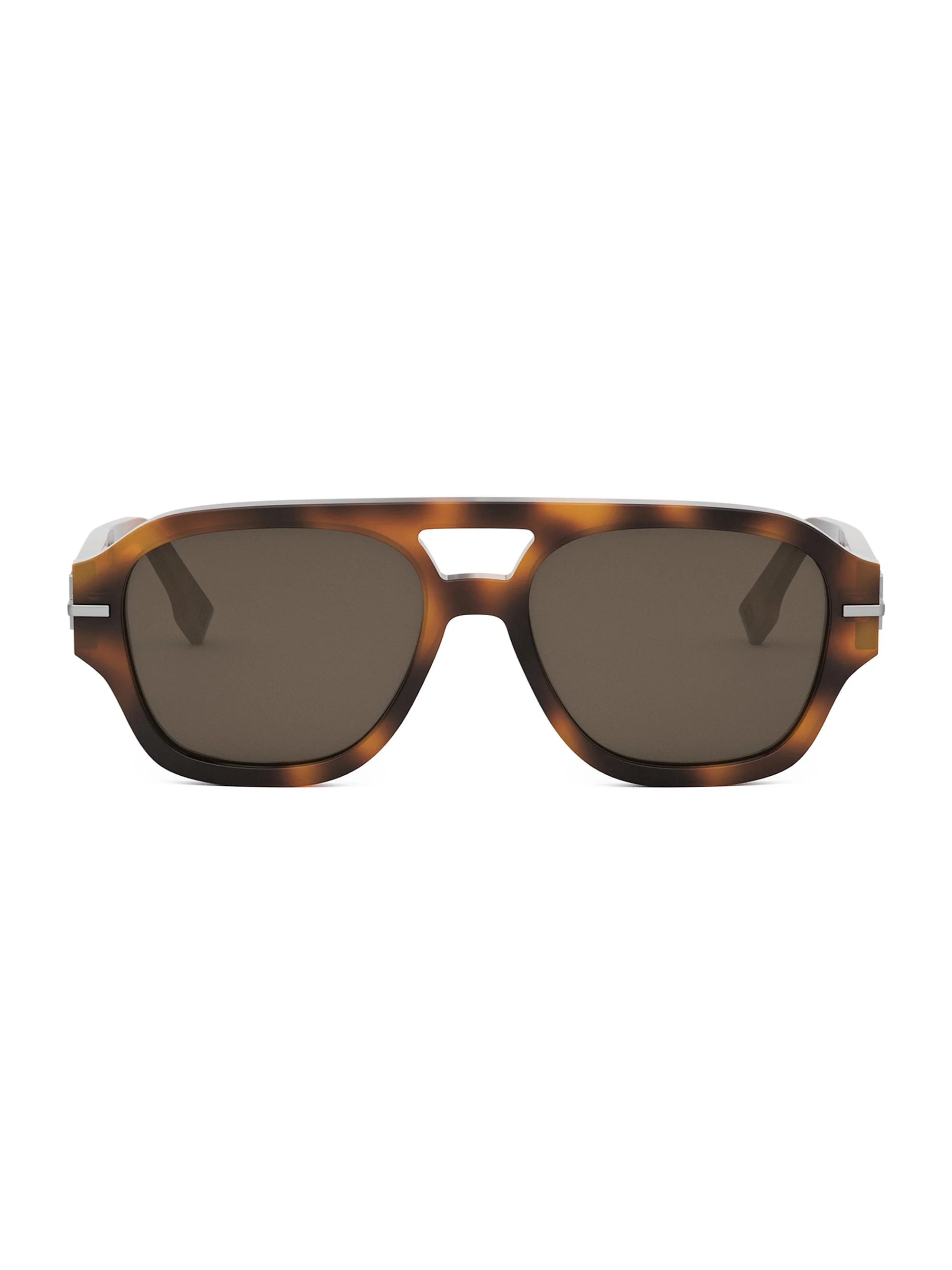Men Fendigraphy 55MM Square Sunglasses - Blonde Havana Brown - 1