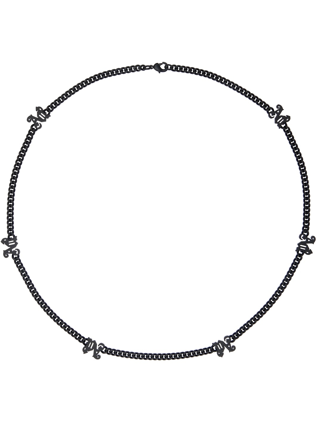 Black Monogram In Series Chain Necklace - 1