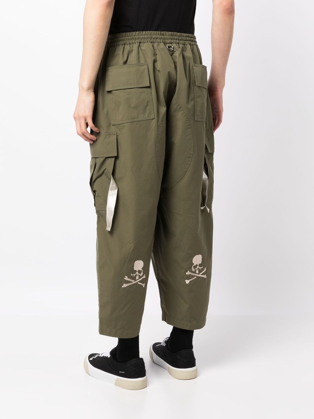 cotton-blend cargo trousers - 4