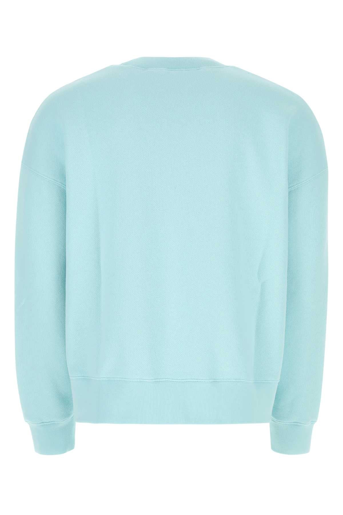 Palm Angels Men Pastel Light-Blue Cotton Sweatshirt - 2