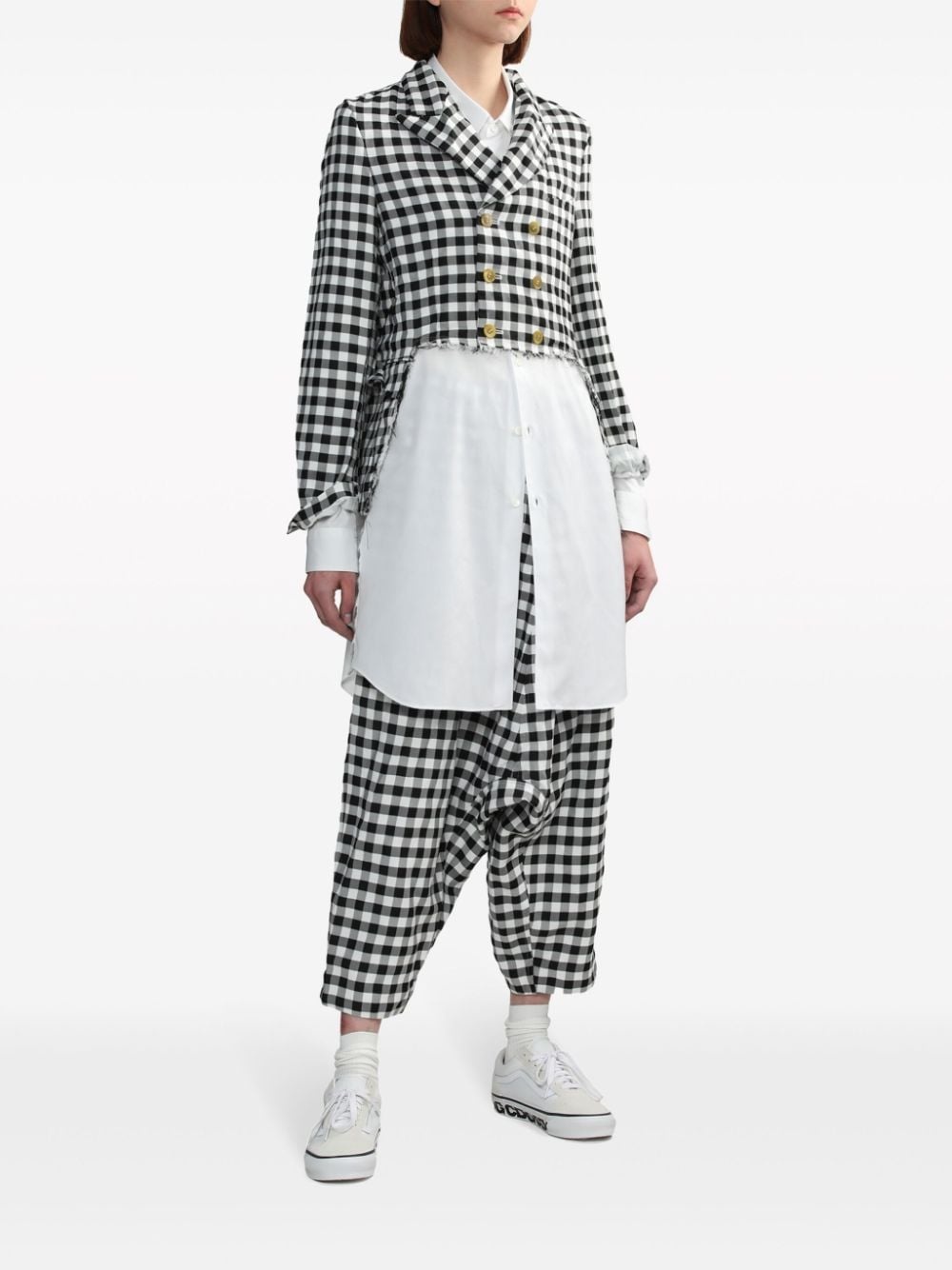 ruffle-trim oversized shirt - 3