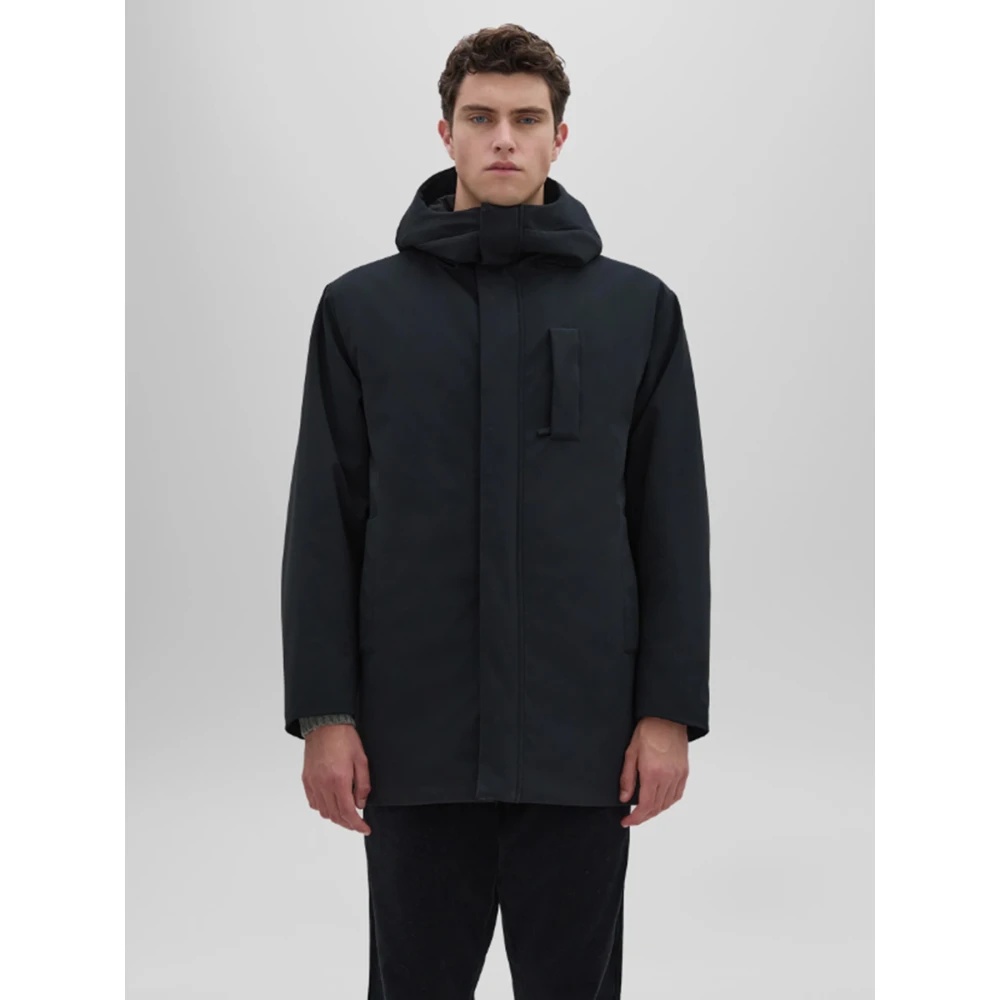 ASPESI フリツティテルワイトレックハンツ 0105D3078 5186 Aspesi TECHNICAL TWILL PARKA IN BLACK | miinto | REVERSIBLE