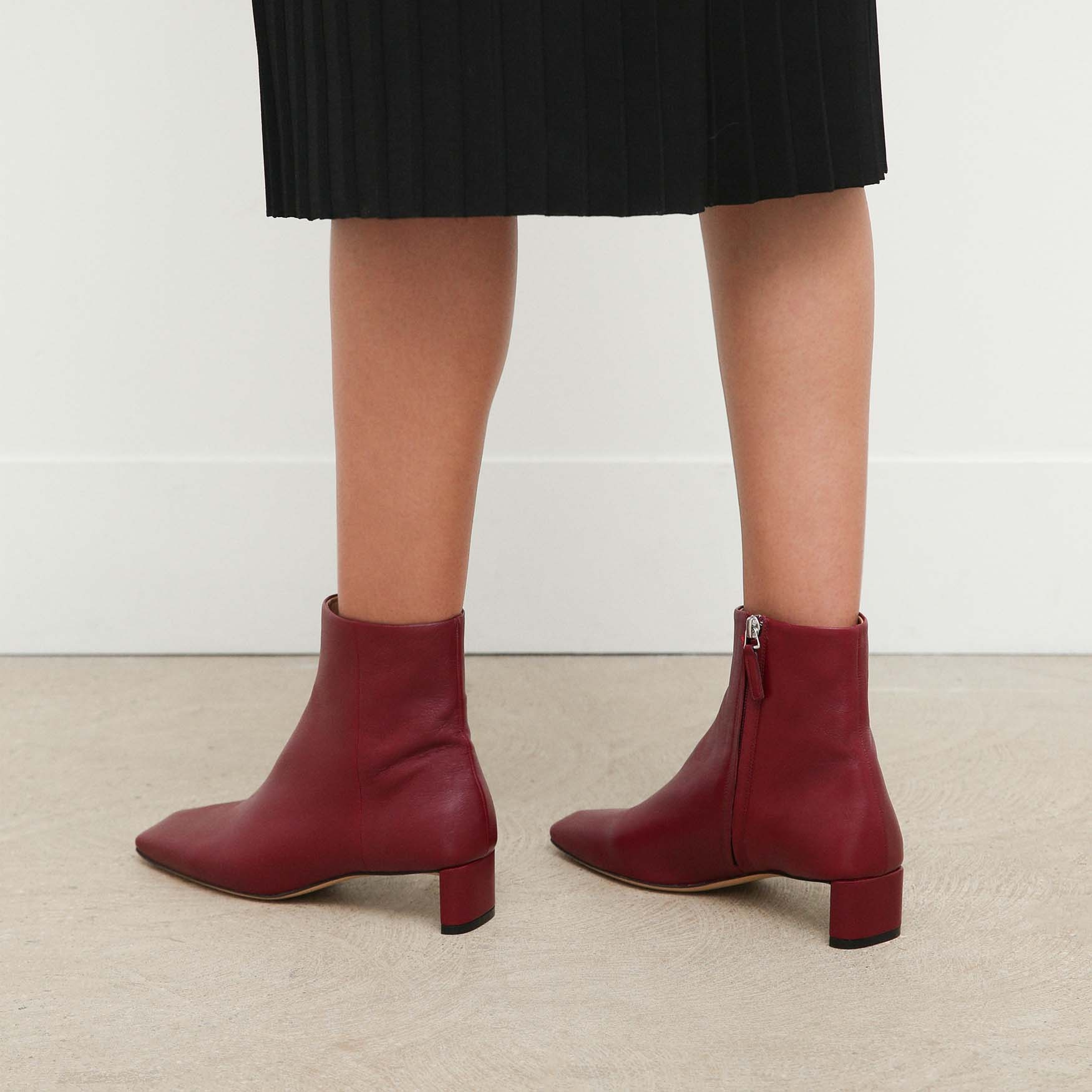 SQUARE TOE ANKLE BOOT - 4