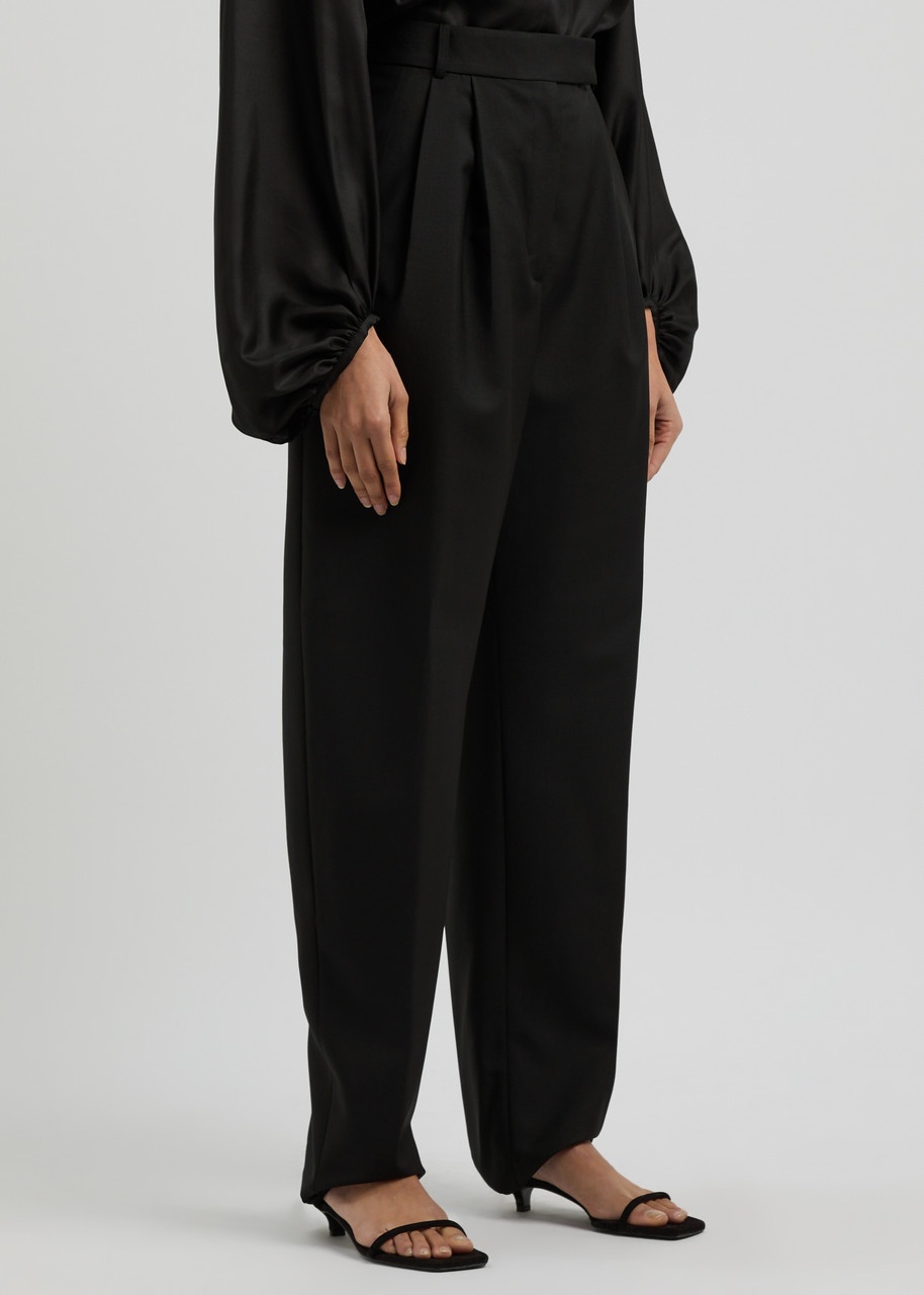 Rohe Barrel-leg Wool-blend Trousers - 2