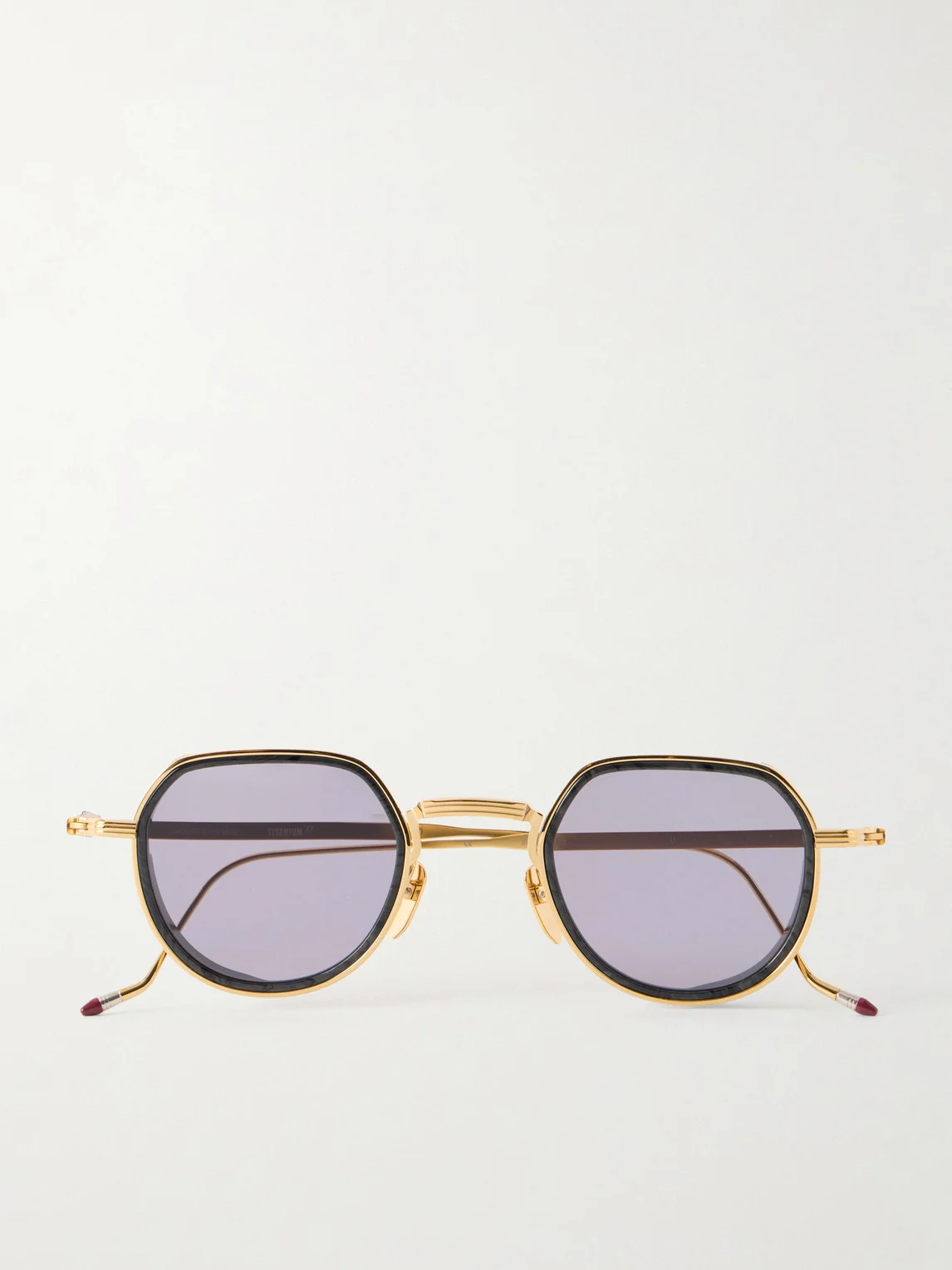 Dixon Round-Frame Gold-Tone Metal Sunglasses - 1