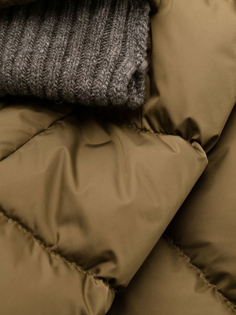 hooded feather-down coat - 5