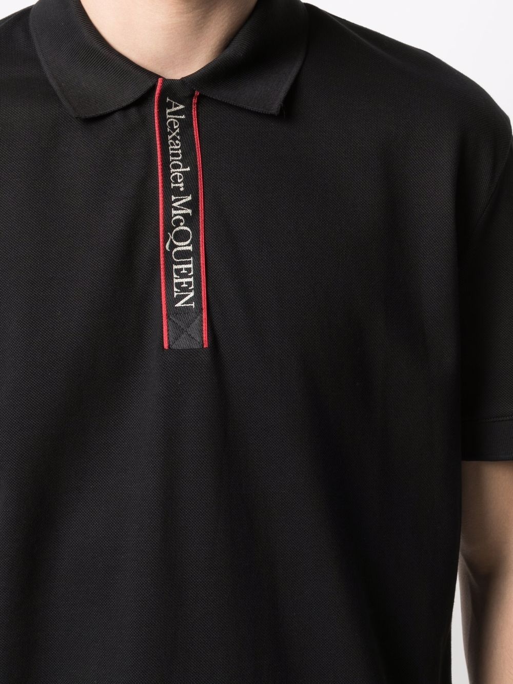 logo band polo shirt - 5