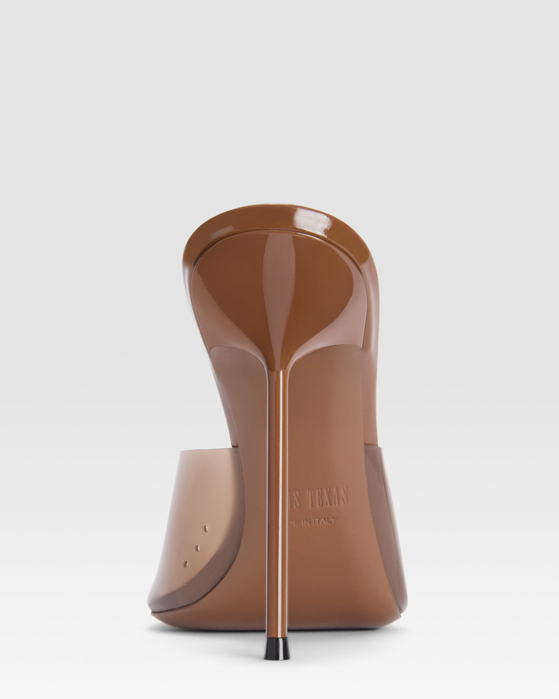 Patent leather and PVC mule 4