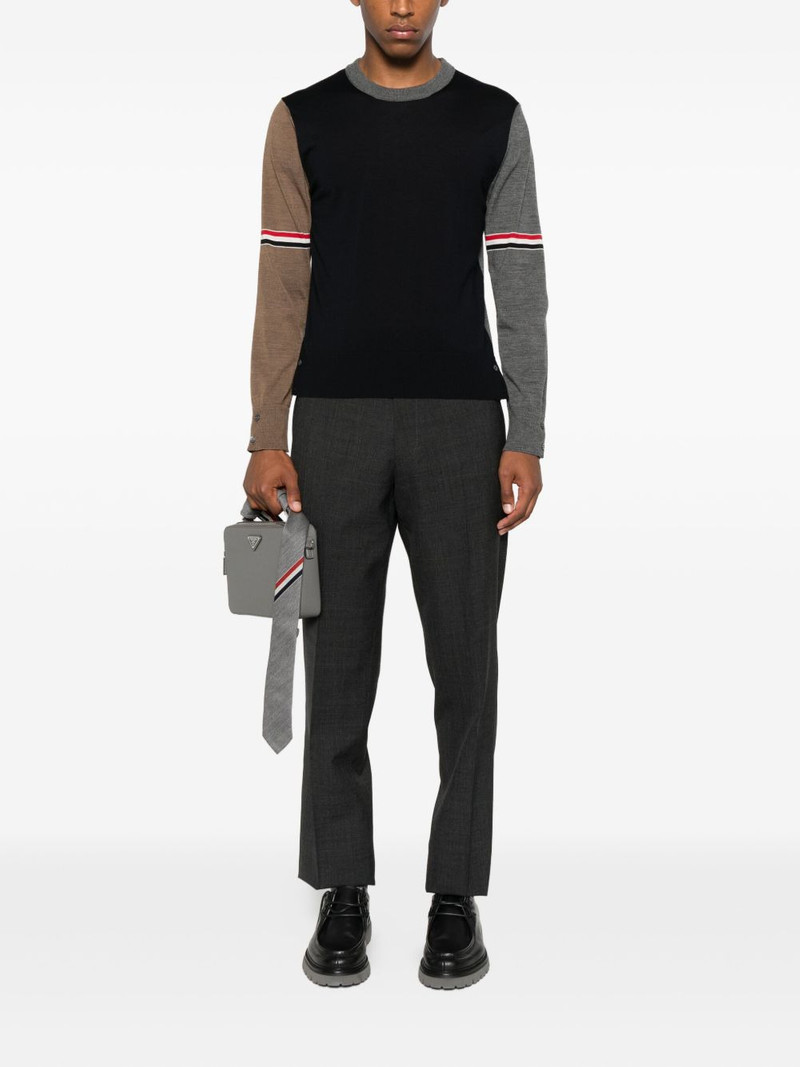 Thom Browne panelled wool sweater outlook