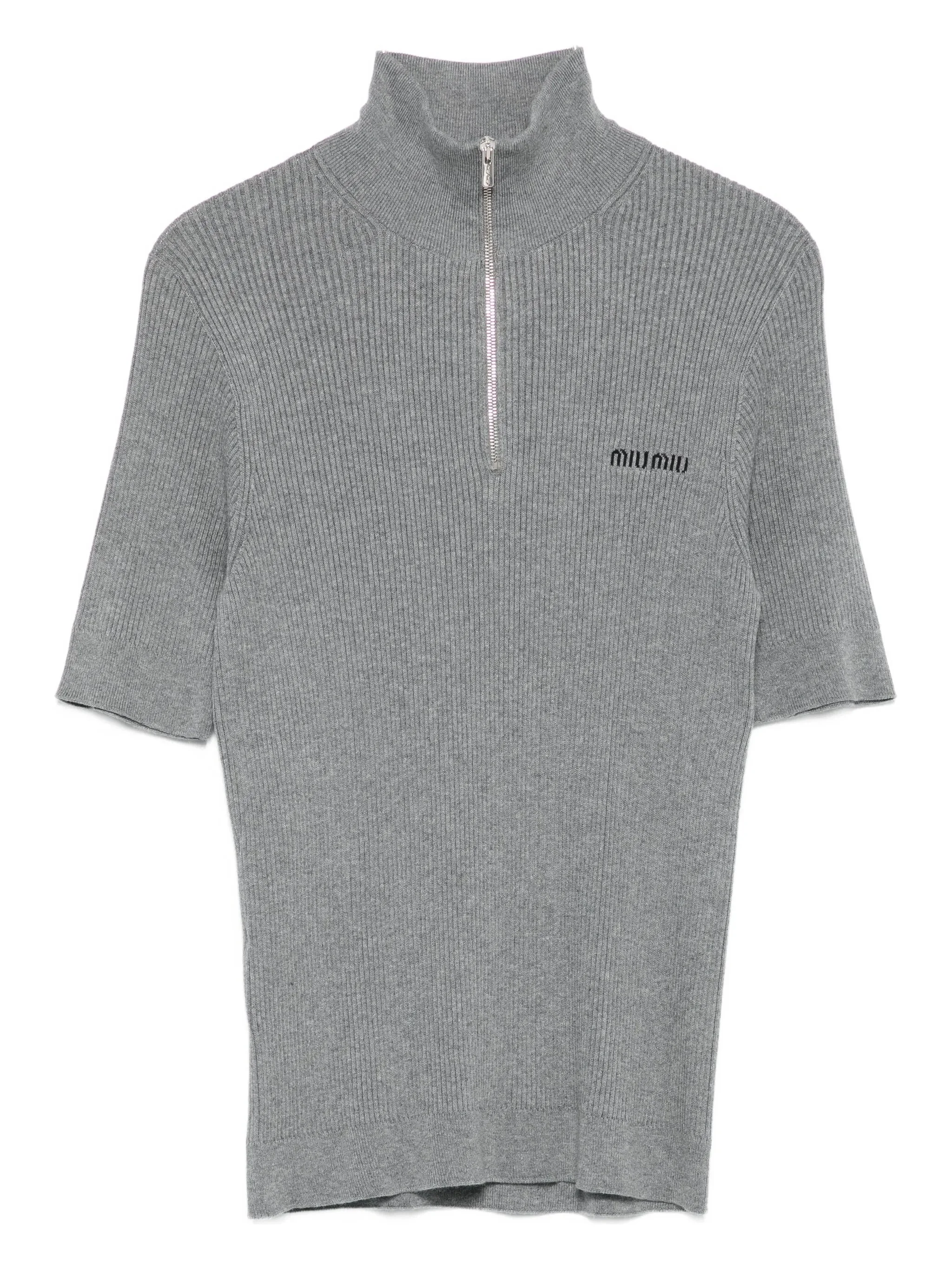 short sleeve knitted top - 1