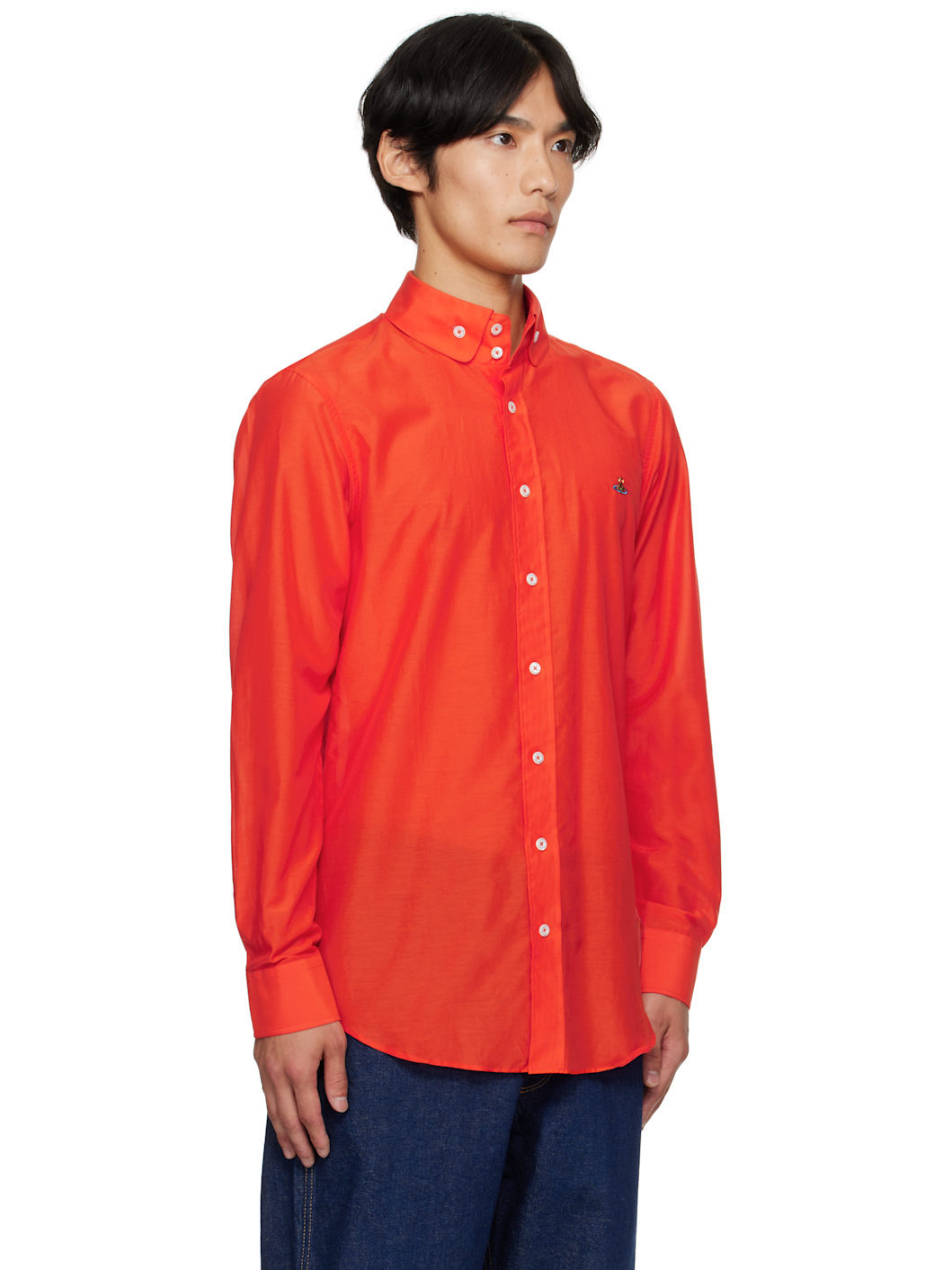 Orange Two Button Krall Shirt - 2