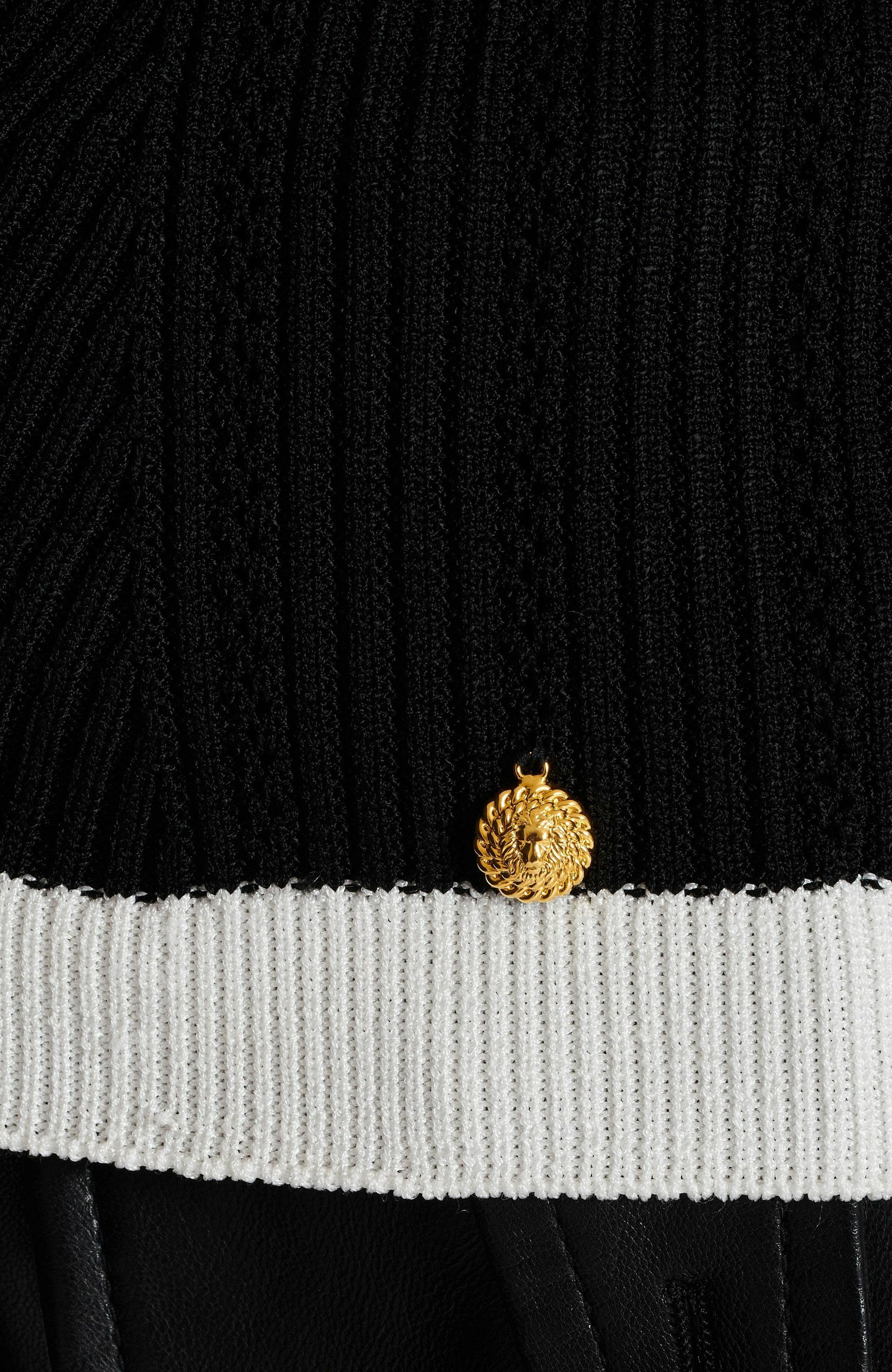 Balmain Short-sleeved knit top in Black at Nordstrom - 7