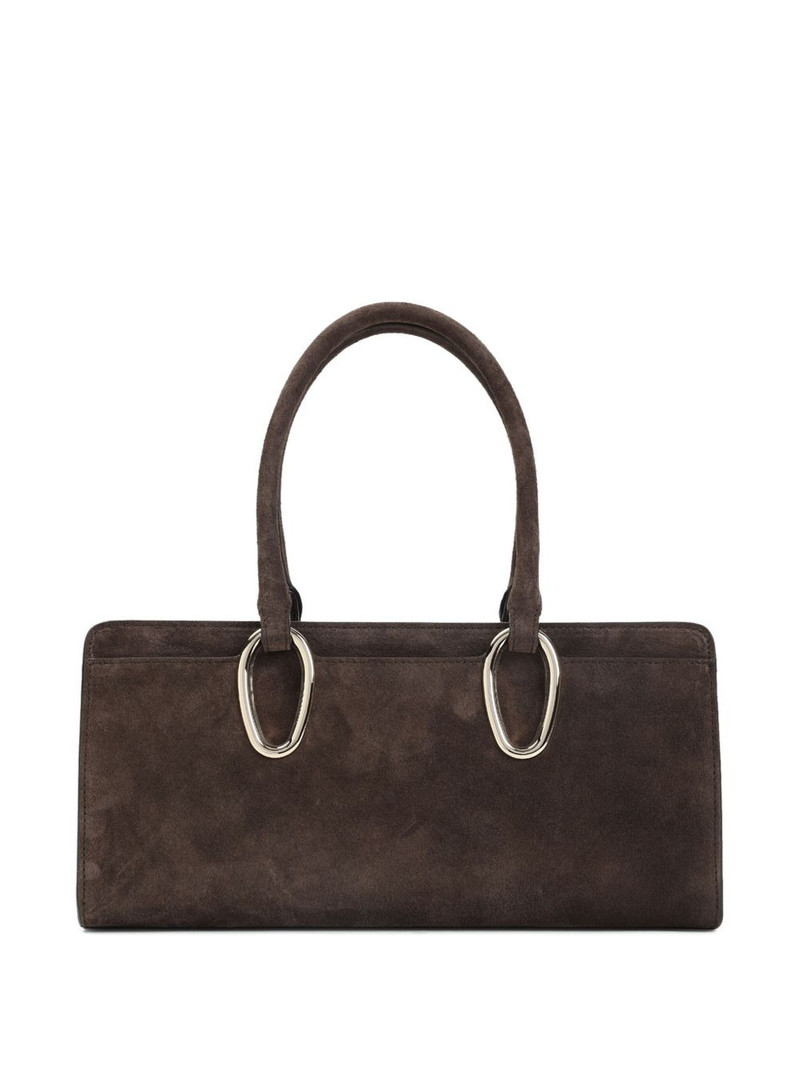 GIORGIO ARMANI suede ring-detail shoulder bag outlook