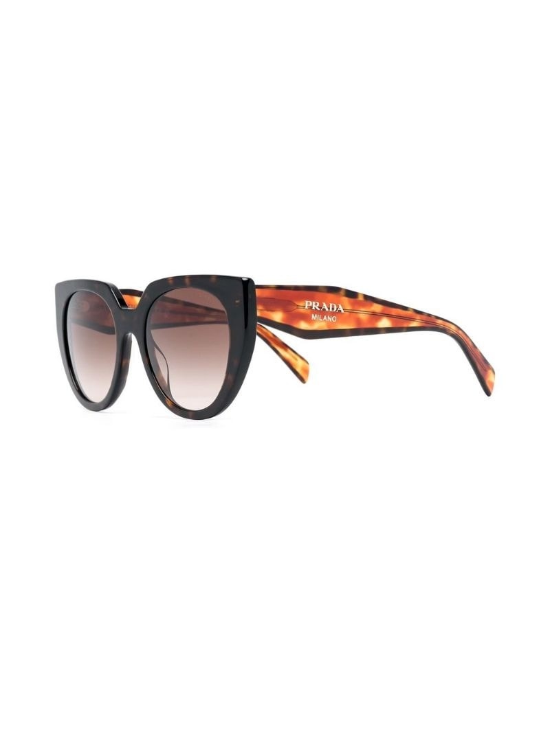 tortoiseshell logo-lettering sunglasses - 3