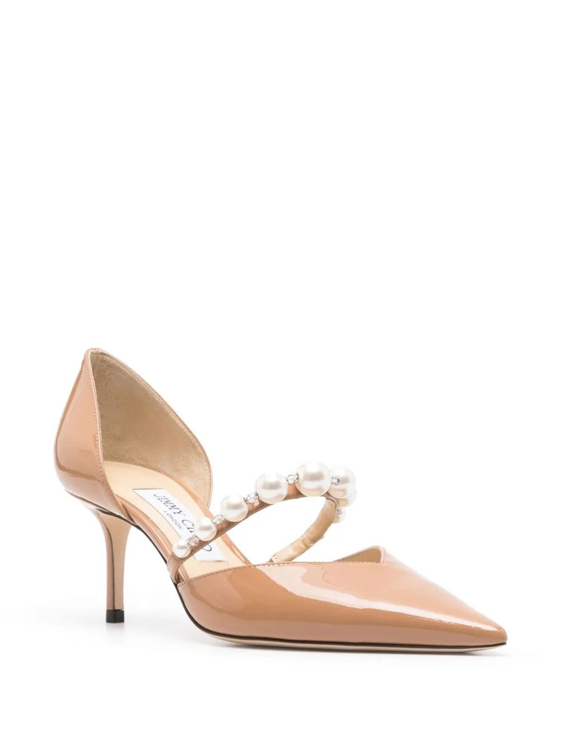 Aurelie 65 patent leather latte/white 3