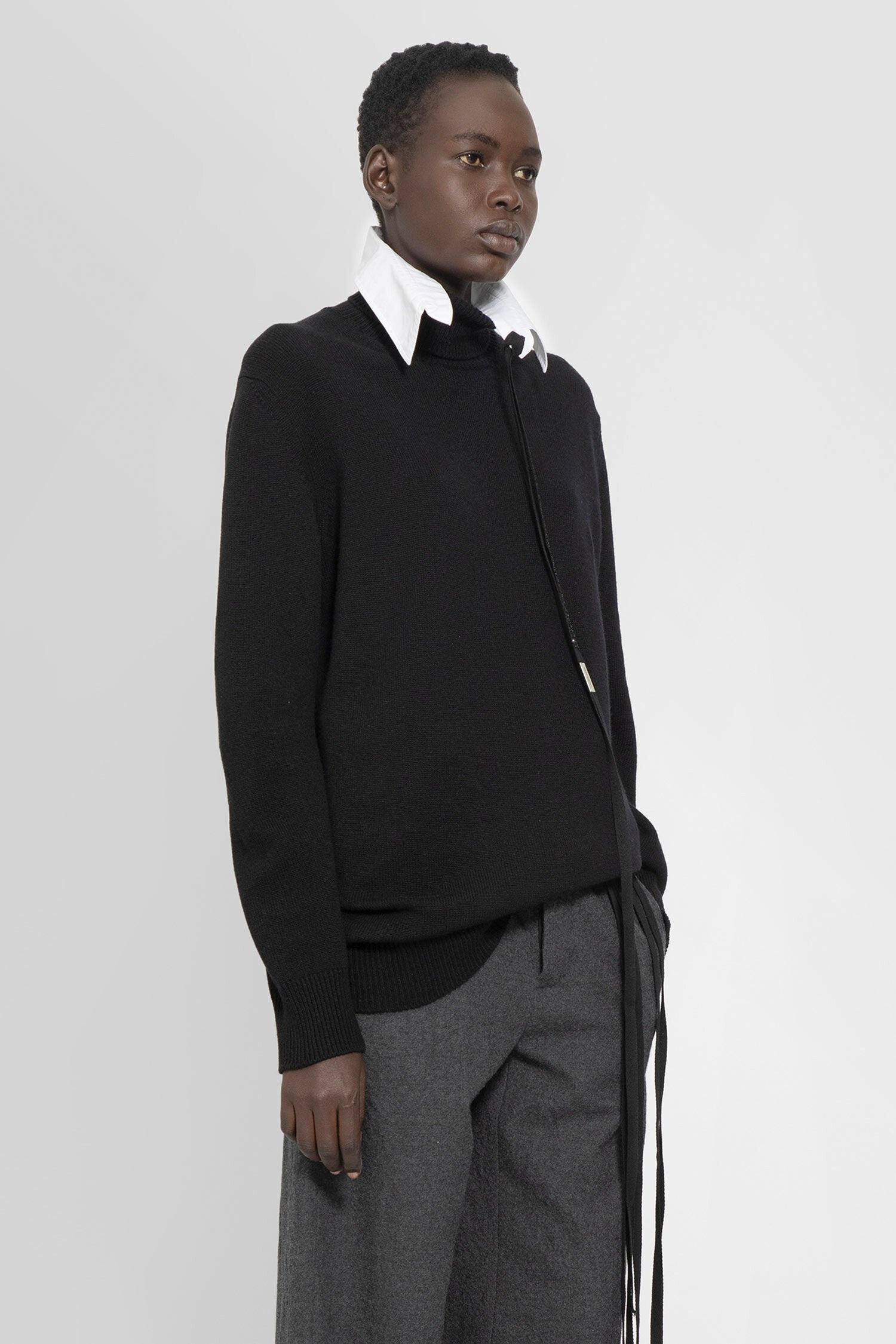 ANN DEMEULEMEESTER WOMAN BLACK KNITWEAR - 2