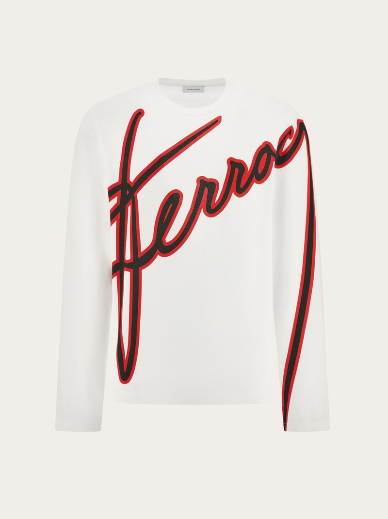 Long sleeved T-shirt with embroidered logo 1