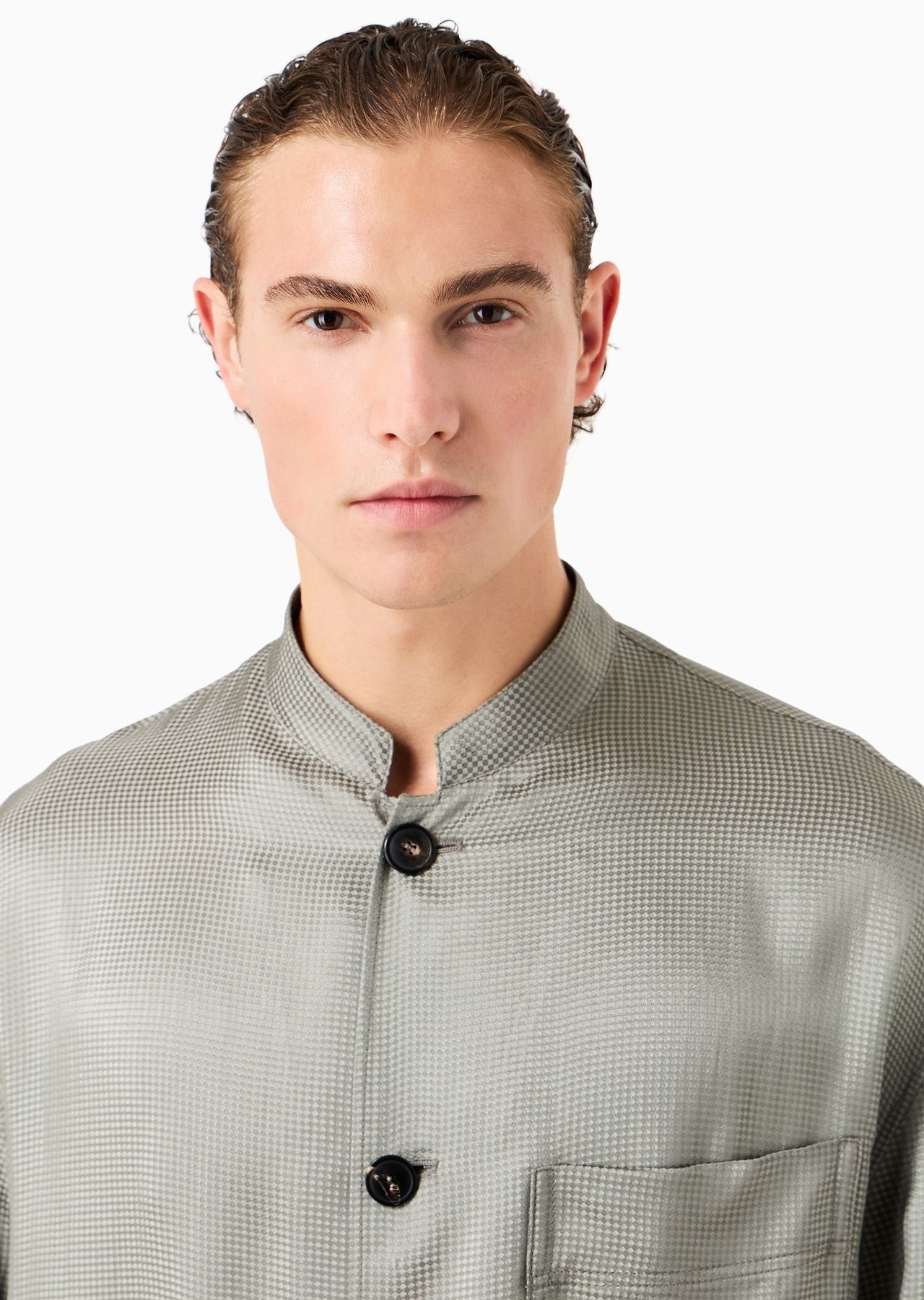 Single-breasted viscose-blend jacquard jacket - 5