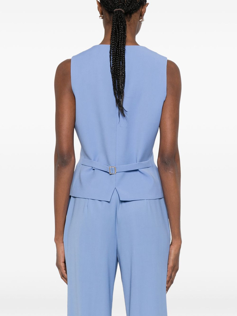 Mstmadia button V-neck waistcoat 4