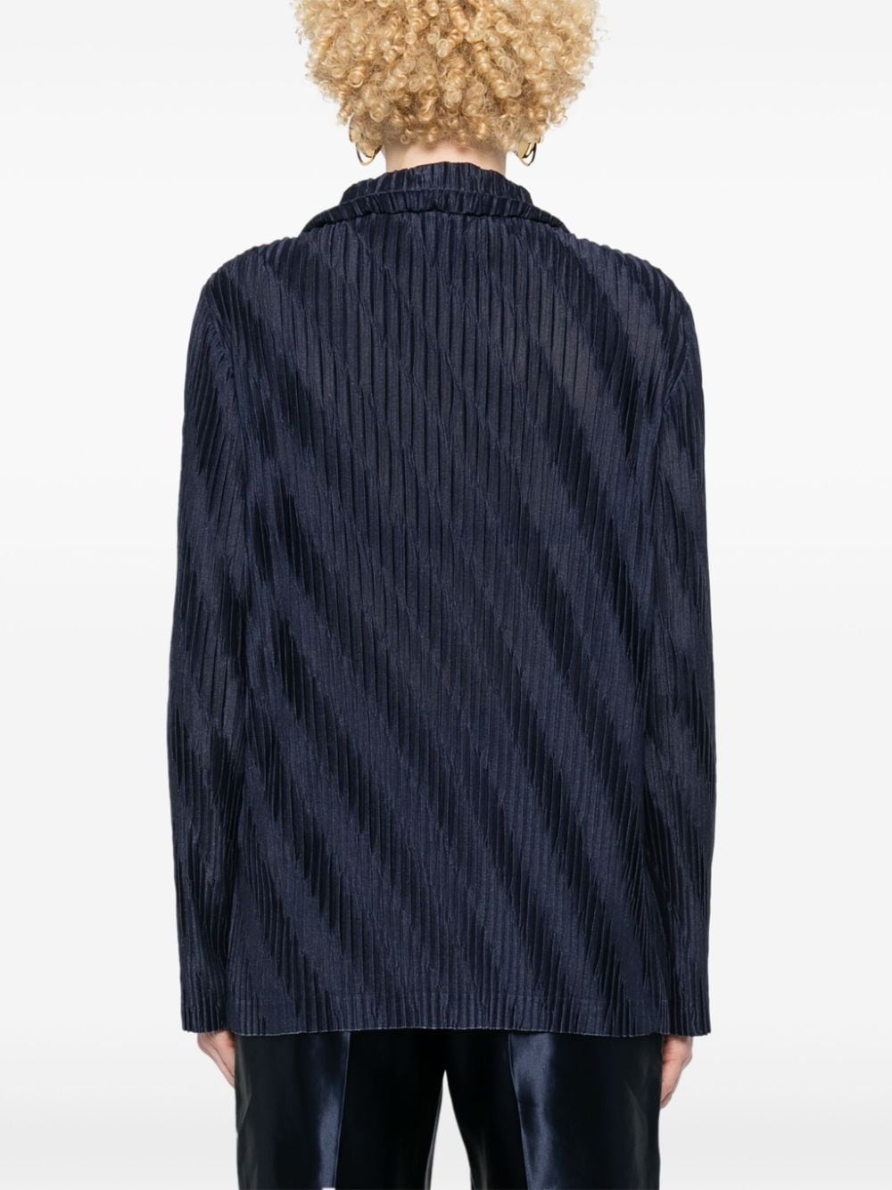 plissé-effect blazer - 4