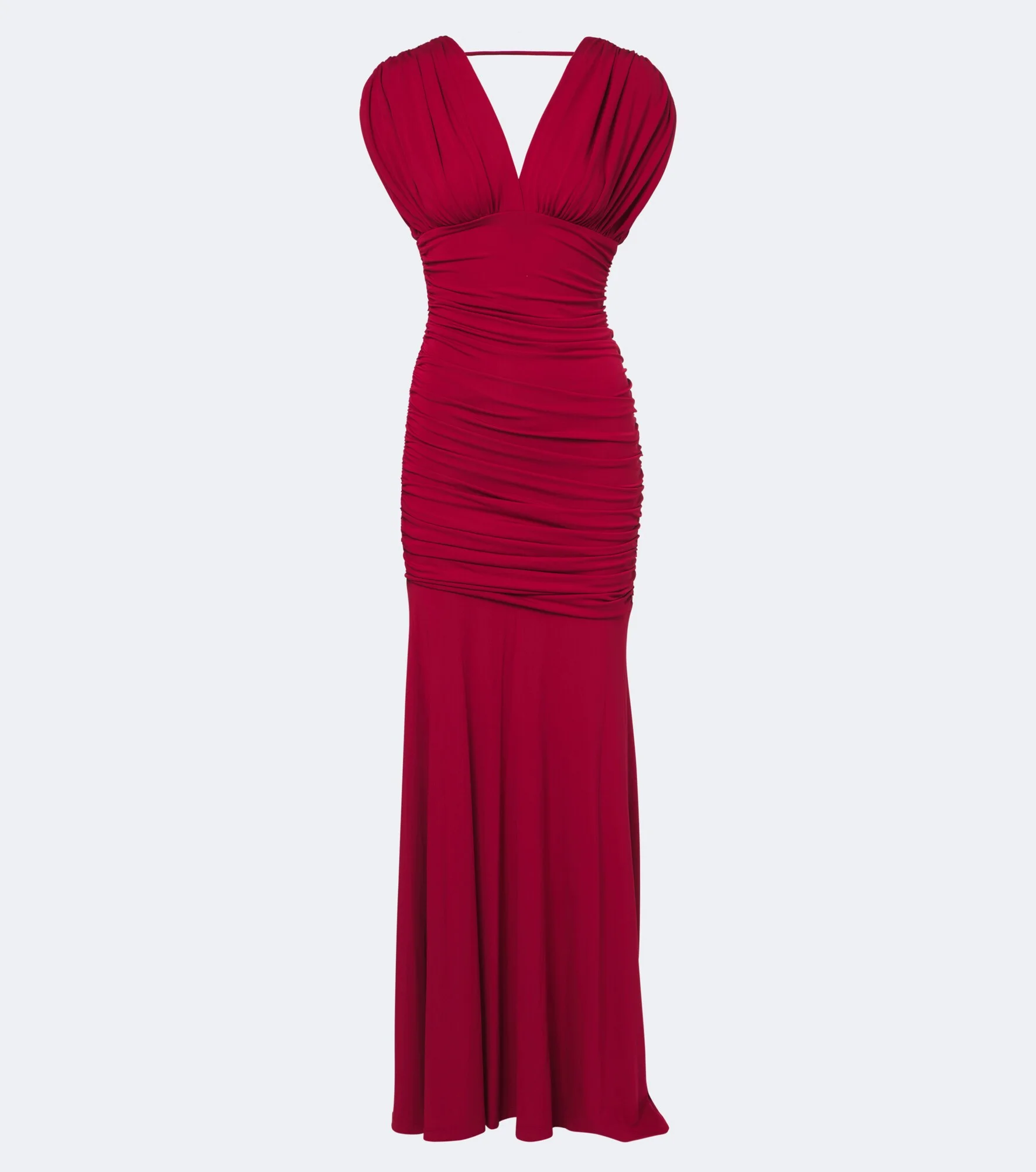 Norvelle draped open-back gown - 1