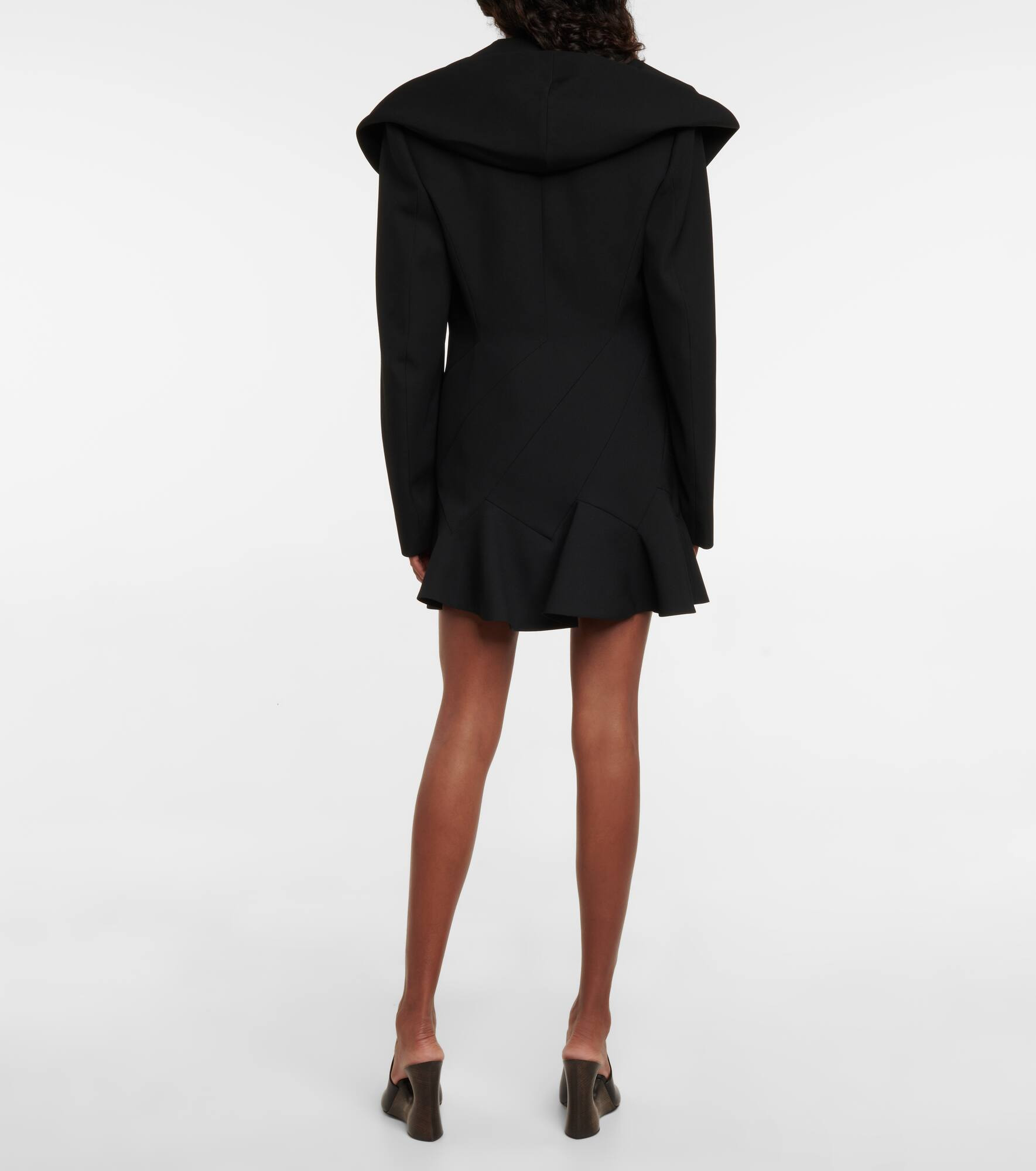 Hooded wool minidress - 3
