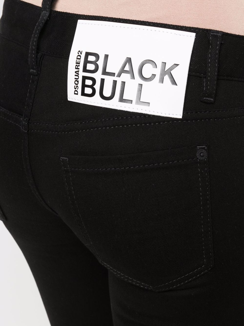 logo-patch skinny denim trousers - 5
