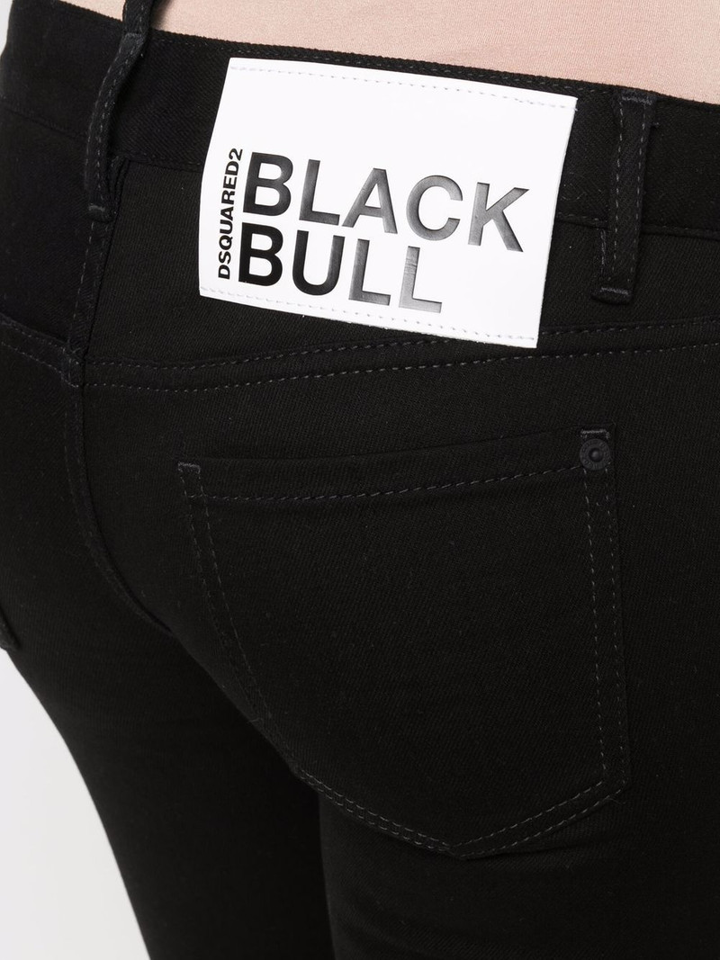logo-patch skinny denim trousers 5