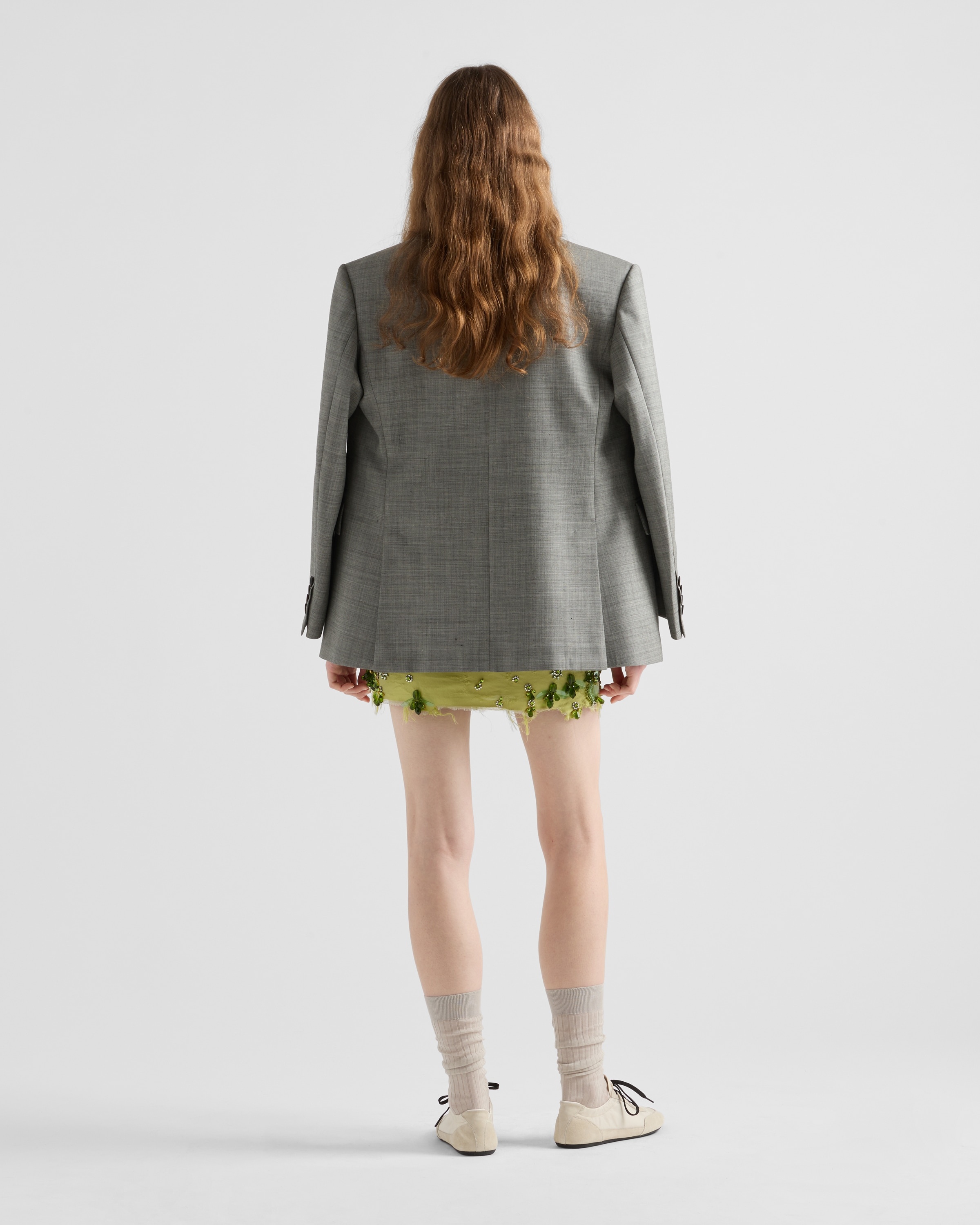 Double-breasted grisaille jacket - 5