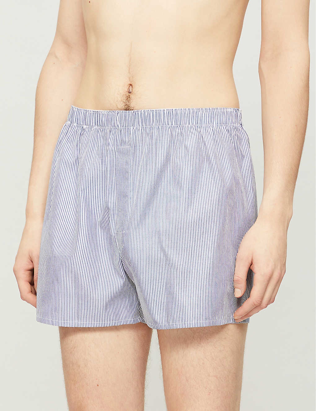 Pinstripe relaxed-fit cotton boxer shorts - 3
