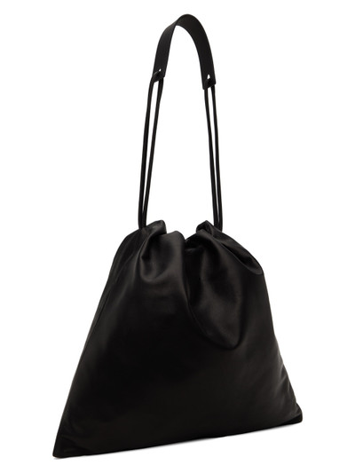 Y's Black Soft Smooth Leather Tote Bag outlook