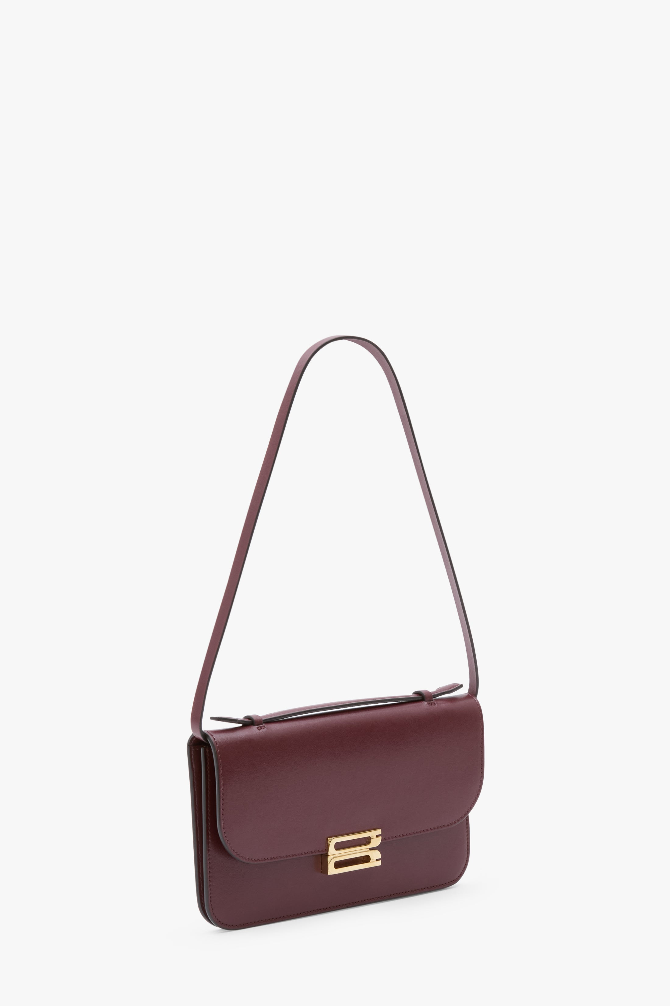 Dorian Pochette In Burgundy Smooth Leather - 3