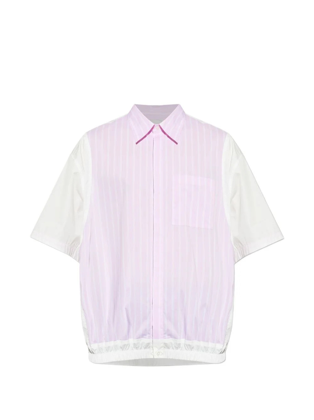 striped colour-block shirt - 1