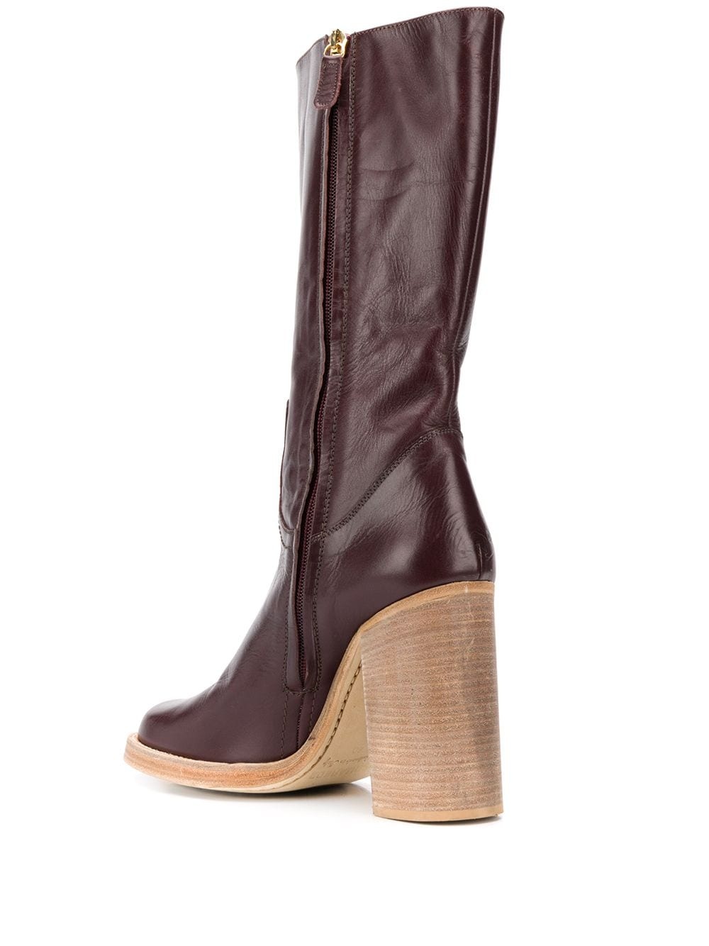 chunky heel mid-calf boots - 3