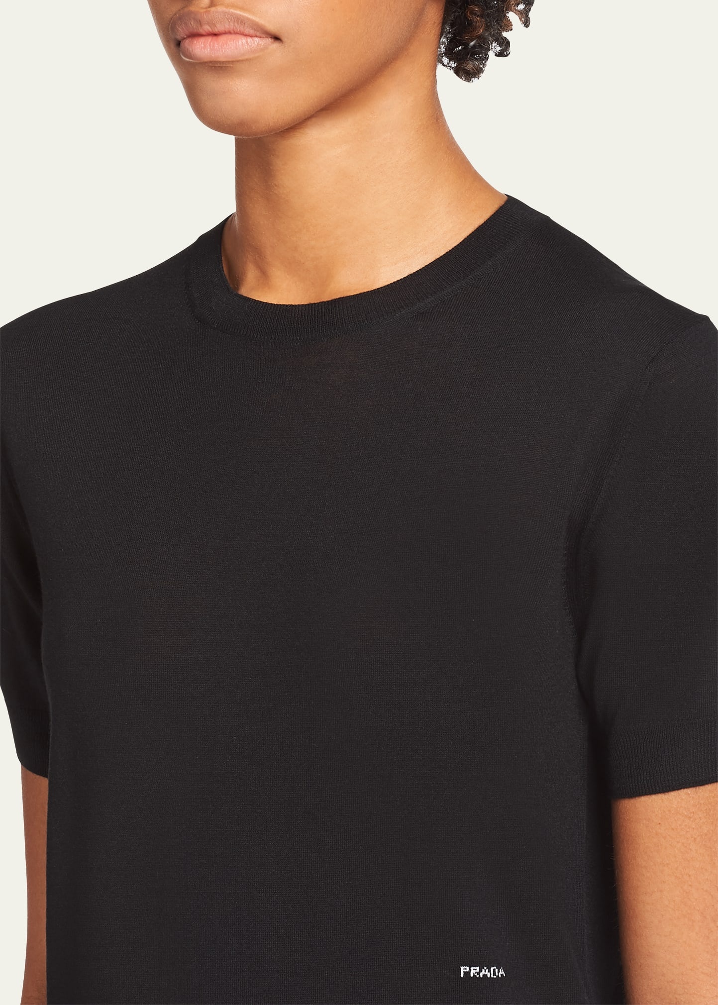Wool Short-Sleeve Sweater - 5