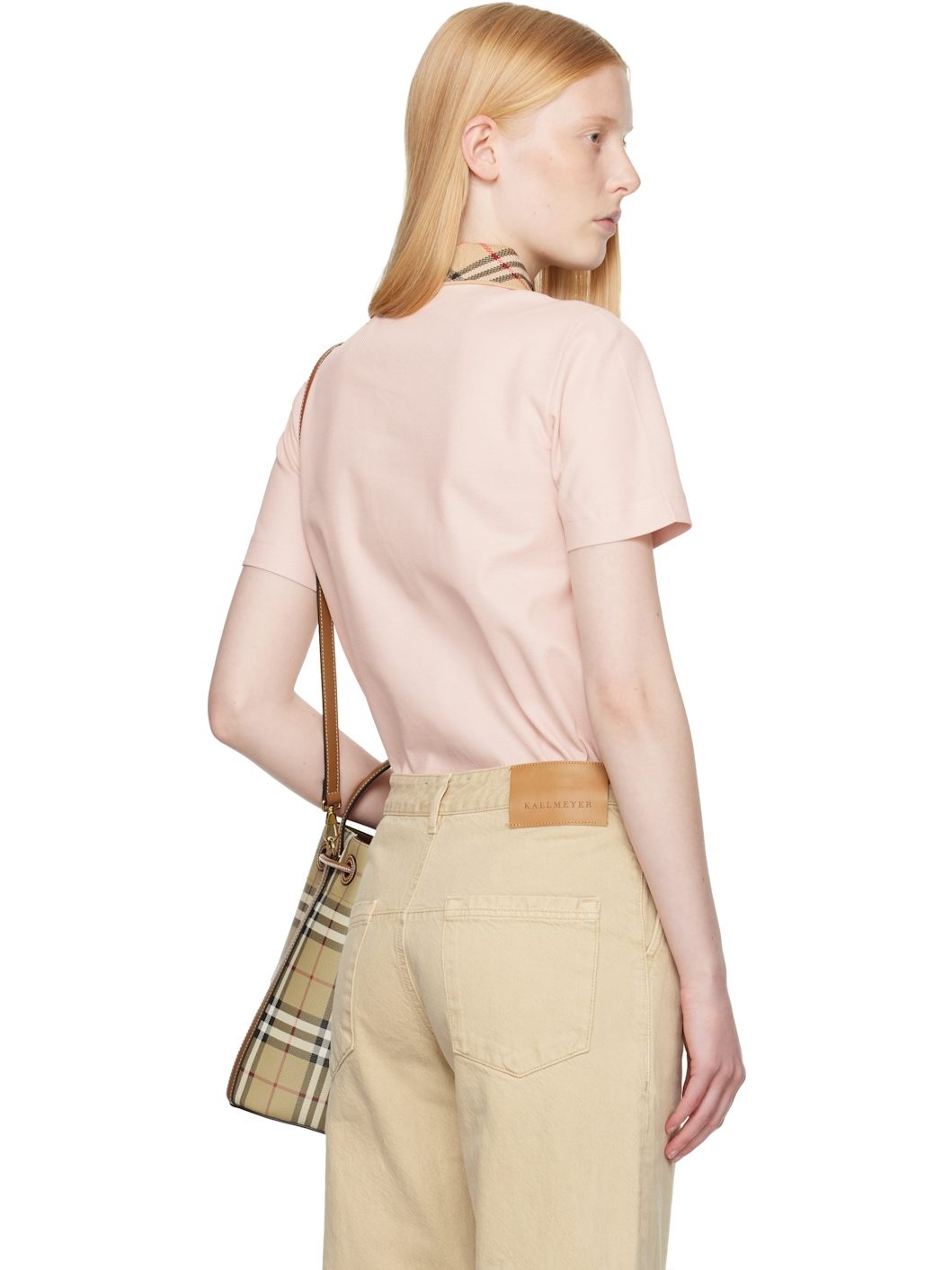 Pink Check Collar Cotton Polo - 3