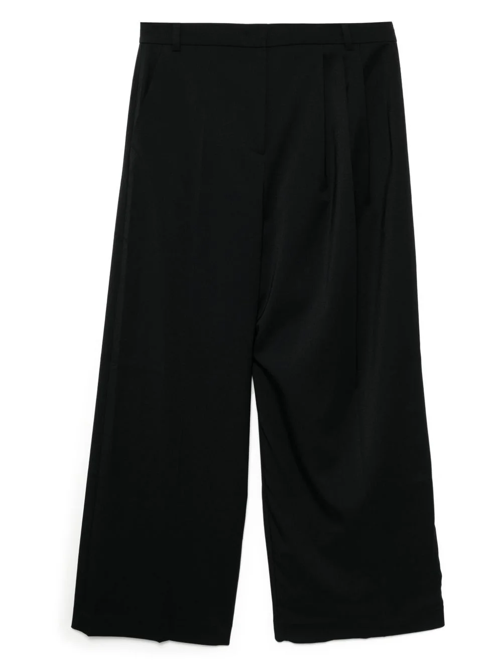side-detailed asymmetric trousers - 1