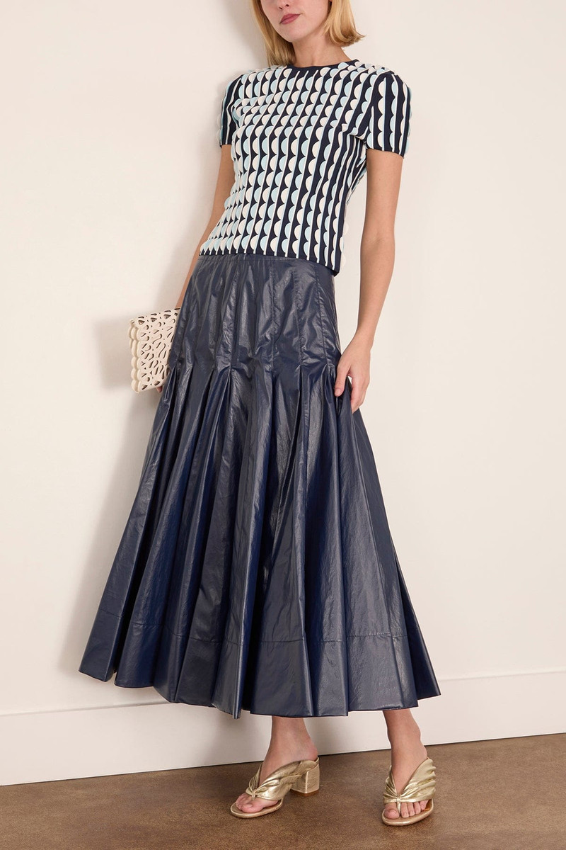 SIMKHAI Kendra Short Sleeve Top in Sky Multi outlook