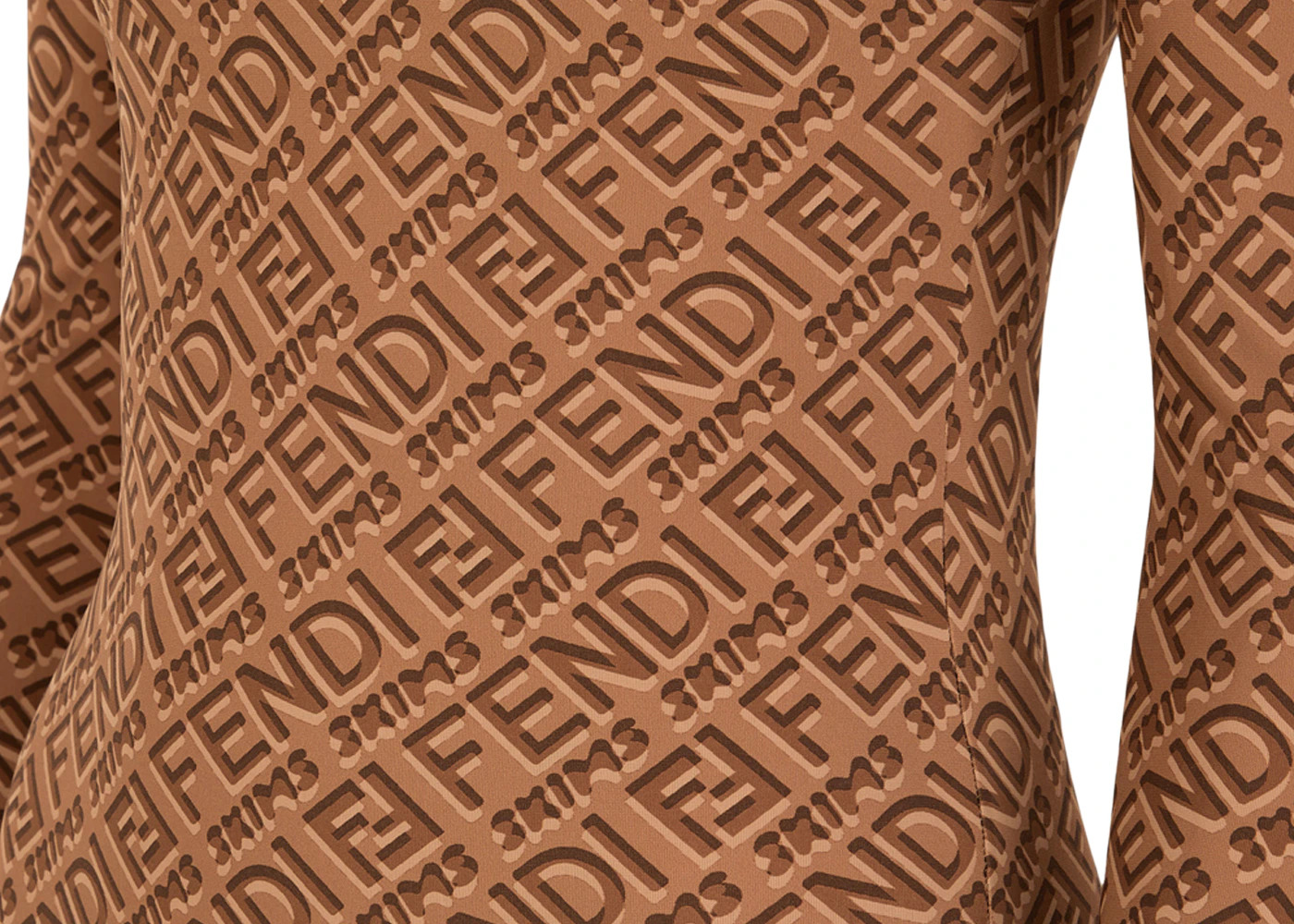 Fendi x SKIMS Mock Neck Long Sleeve Bodysuit California - 3
