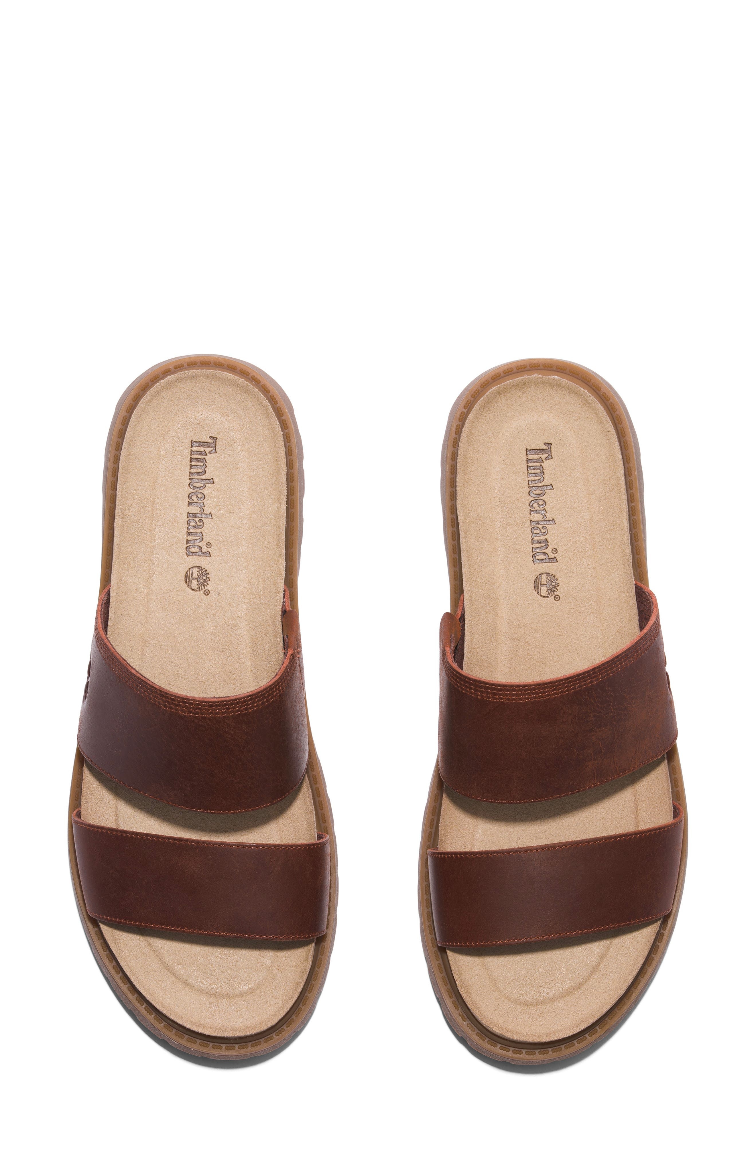 Timberland Clairemont Way Slide Sandal in Dark Red Full Grain at Nordstrom - 3