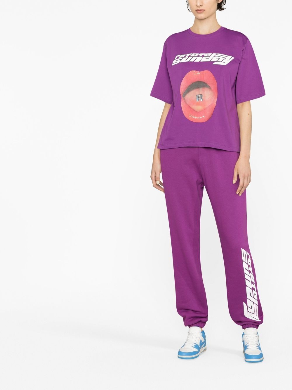 graphic-print track pants - 2
