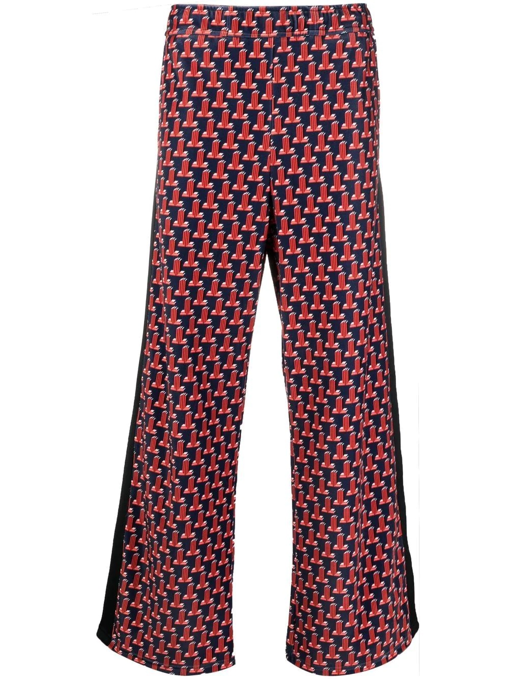 logo-print wide-leg trousers - 1