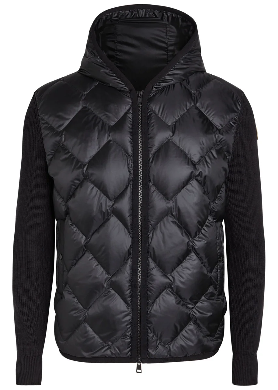 Moncler Close-knit and Nylon Jacket - 1