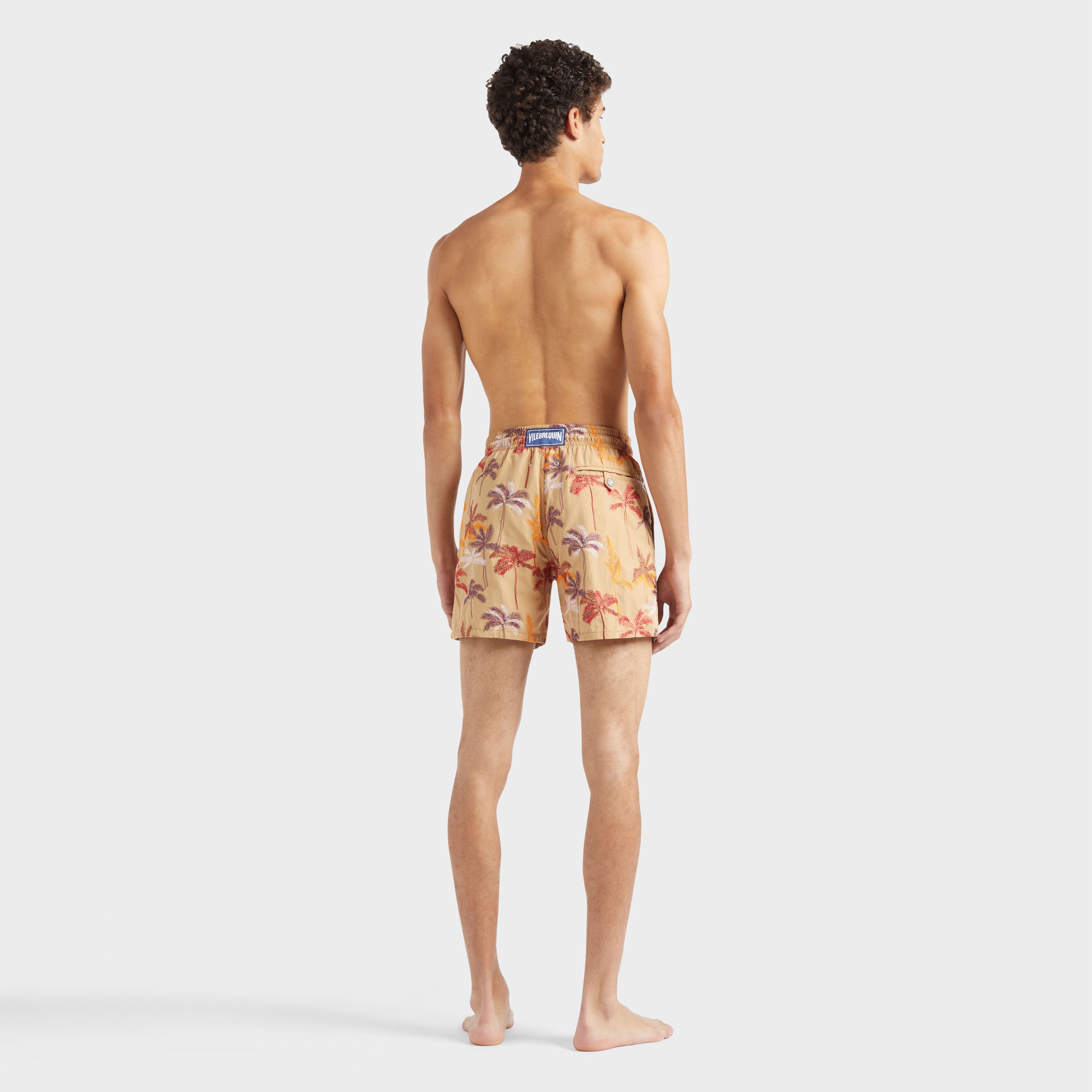 Men Swim Trunks Embroidered Palm Offset - Limited Edition - 4