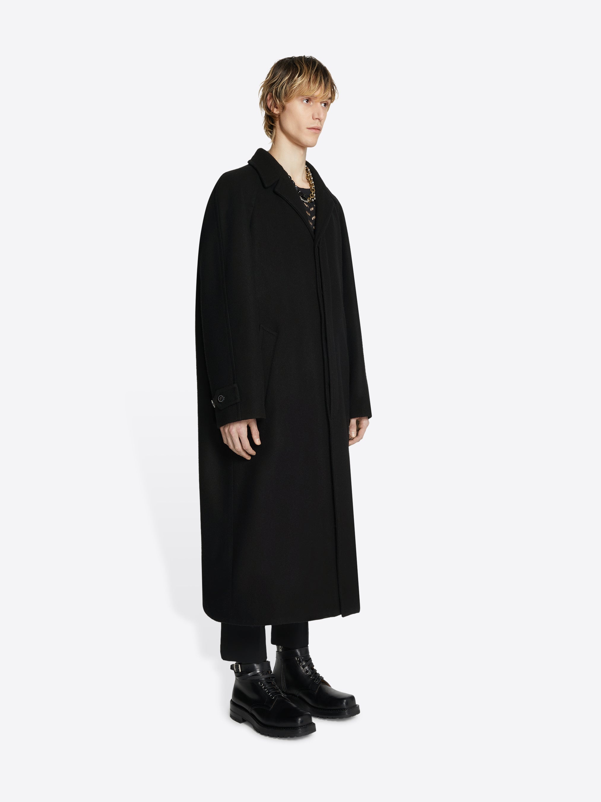 WOOL RAGLAN COAT - 3