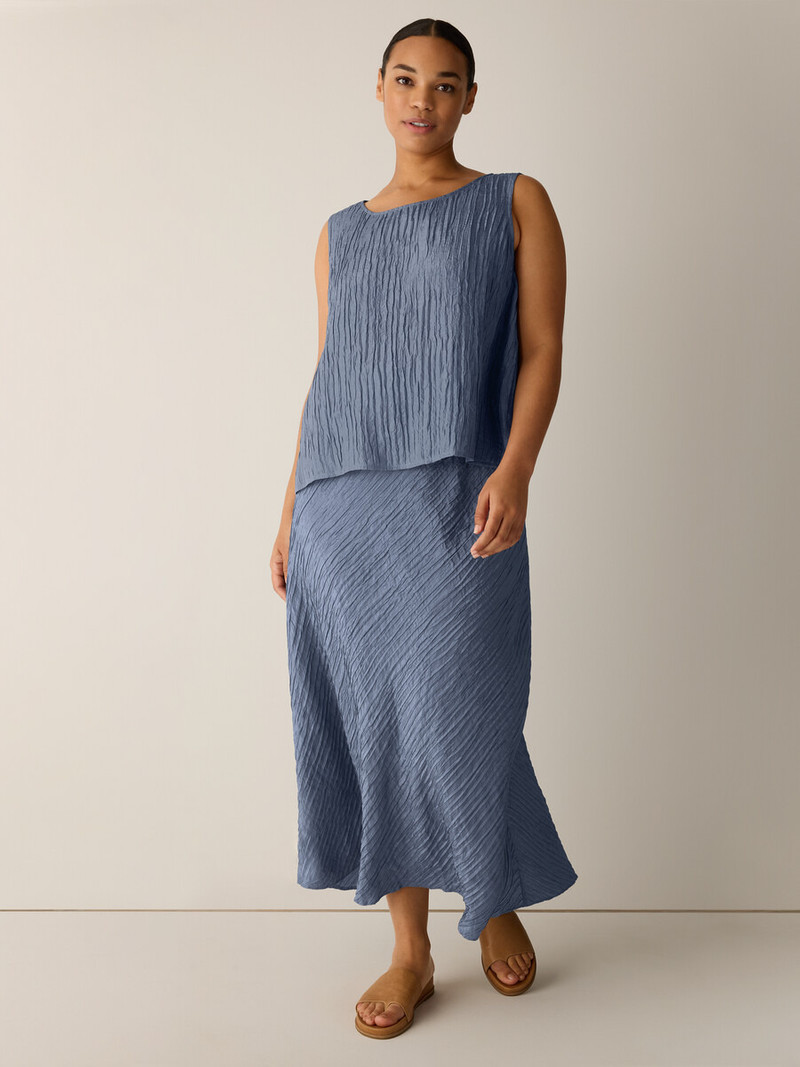 Textured Silk Jacquard Bias Skirt 6